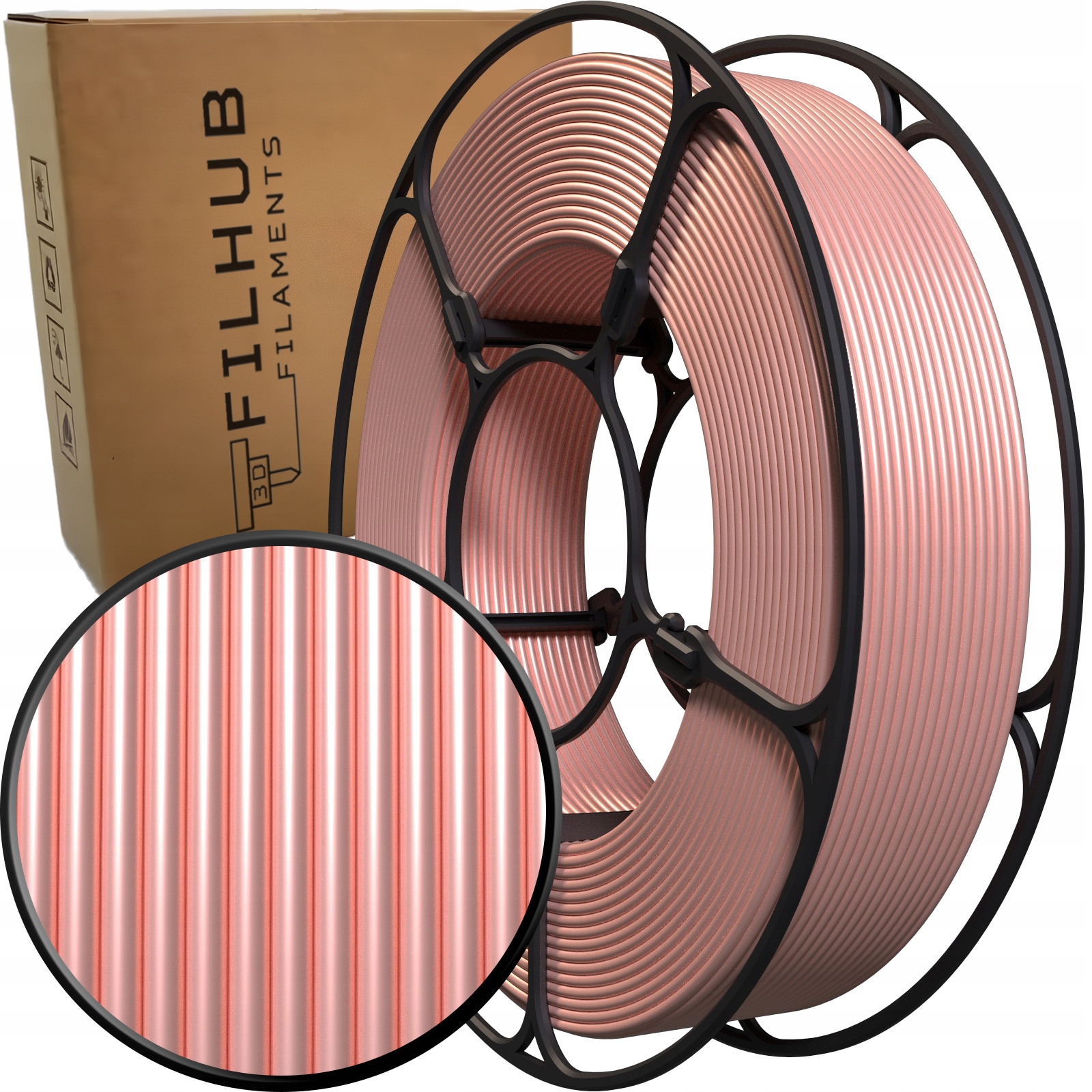 Filament FilHub PLA Różowy Jedwabny (PINK SILK)