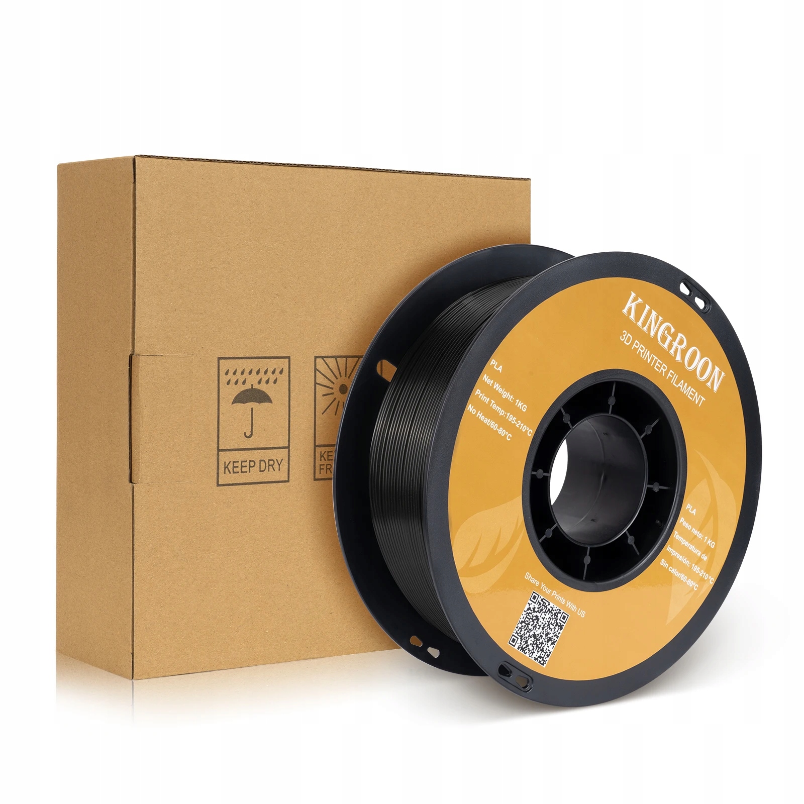 Filament Kingroon PLA Czarny (BLACK)
