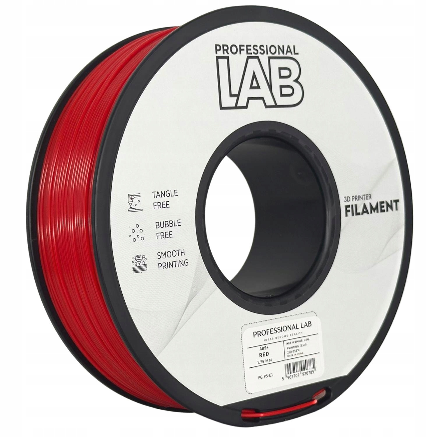 Filament Professional Lab ABS Plus Czerwony (RED)