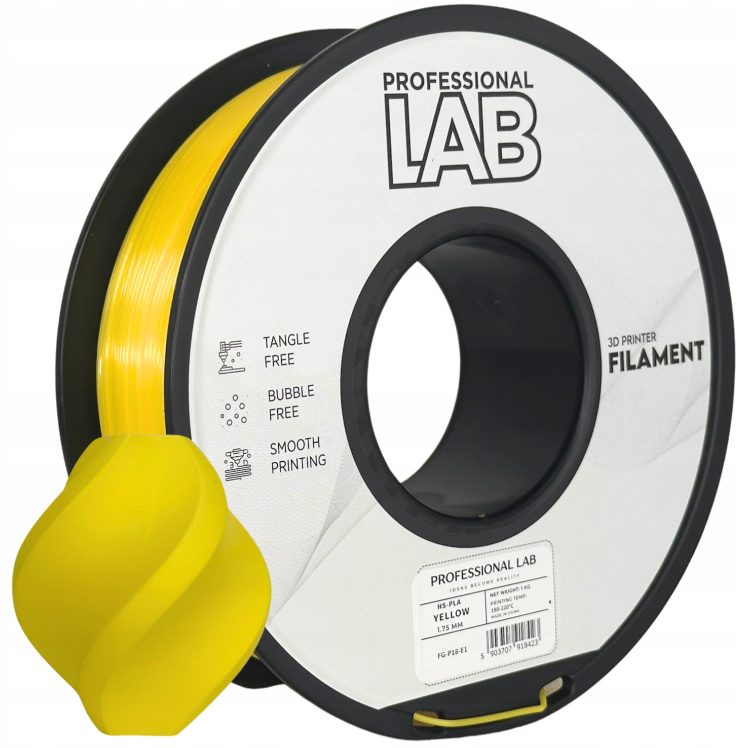 Filament null PLA High-Speed Żółty (YELLOW)