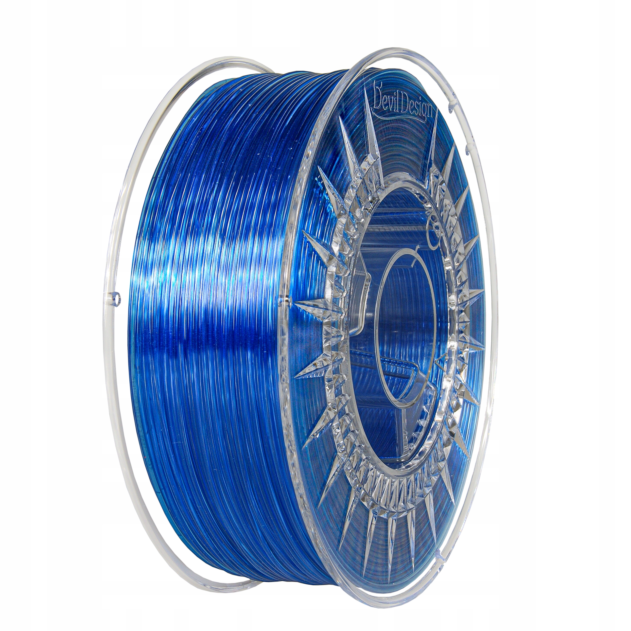 Filament DEVIL DESIGN PETG Niebieski Przezroczysty (BLUE TRANSPARENT)