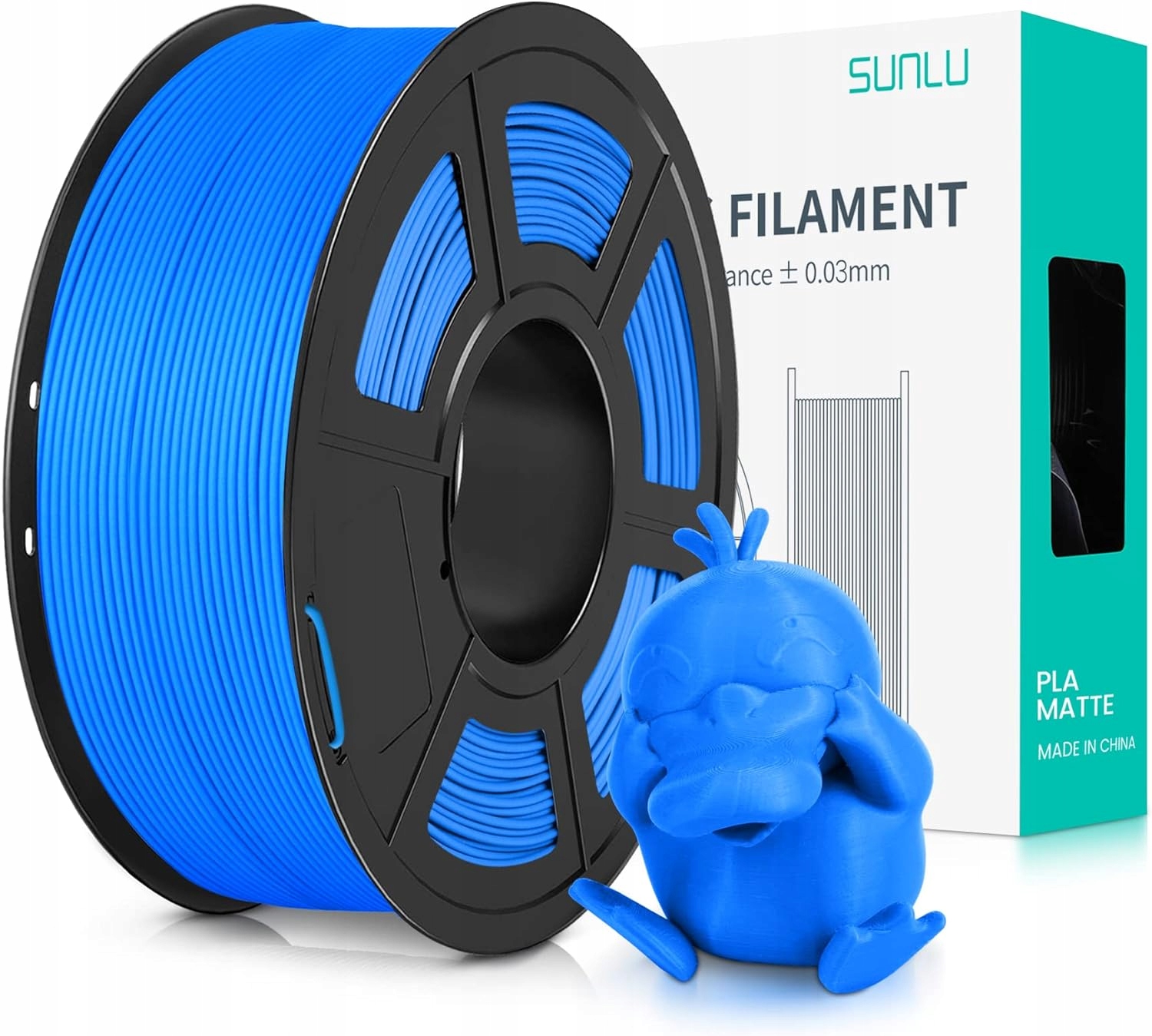 Filament SUNLU PLA Niebieski Matowy (BLUE MATTE)