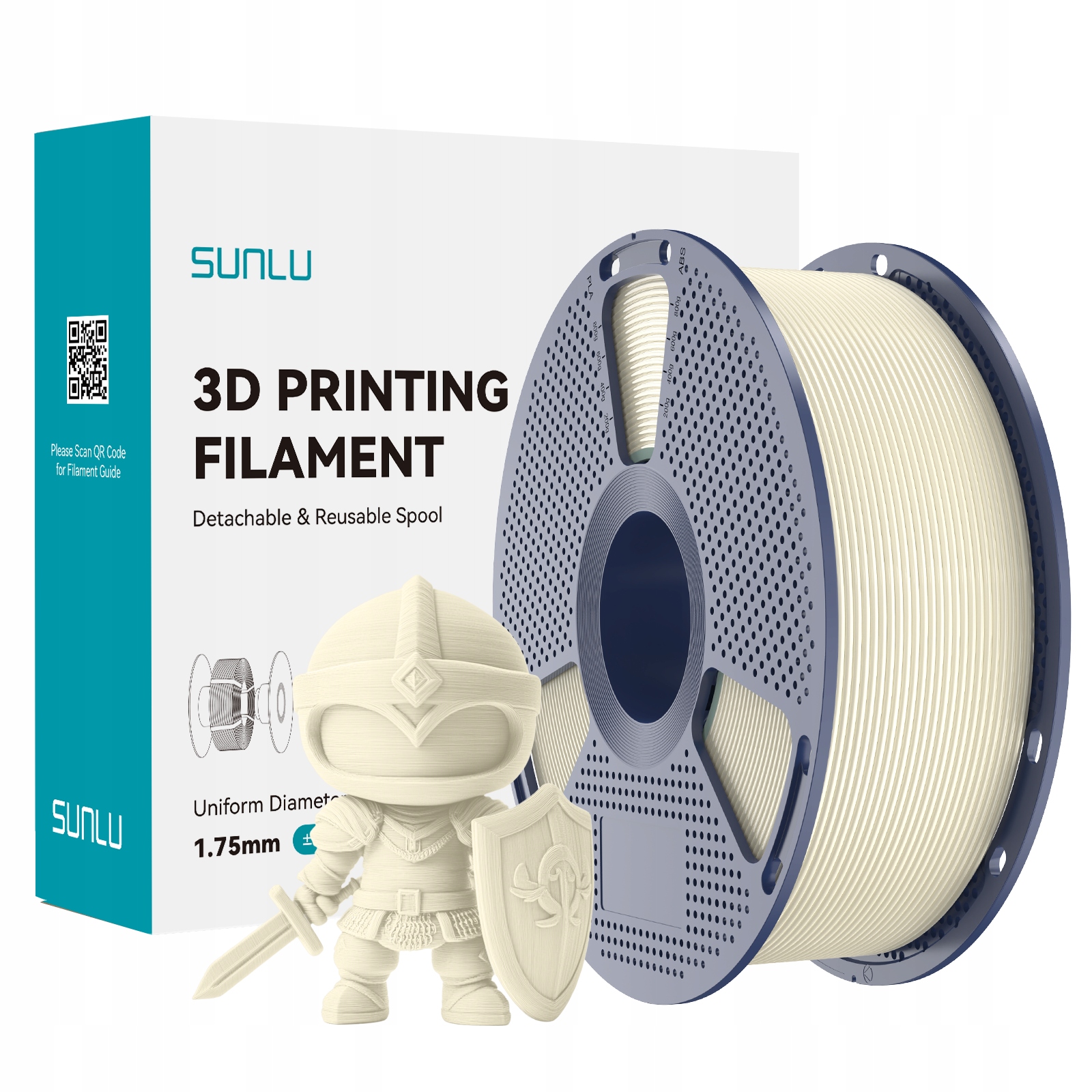 Filament SUNLU PLA Biały (WHITE)