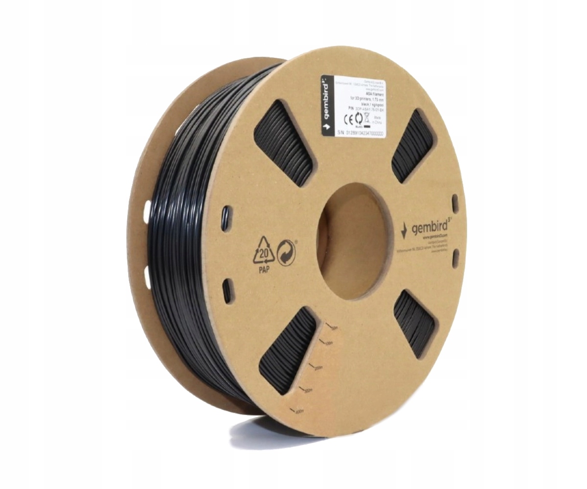 Filament Gembird ASA Czarny (BLACK)