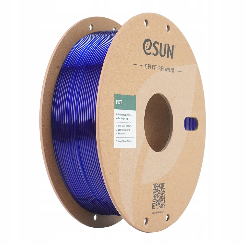 Filament eSUN PET Niebieski Przezroczysty (BLUE TRANSPARENT)