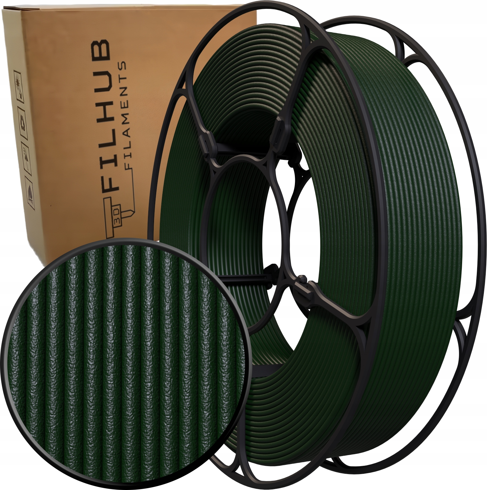 Filament FilHub PLA-CF Zielony (GREEN)