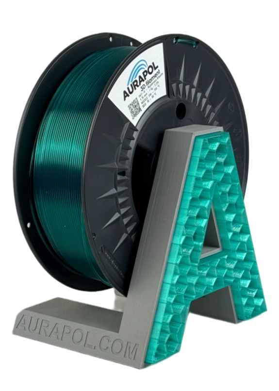 Filament Aurapol PETG Zielony Przezroczysty (GREEN TRANSPARENT)