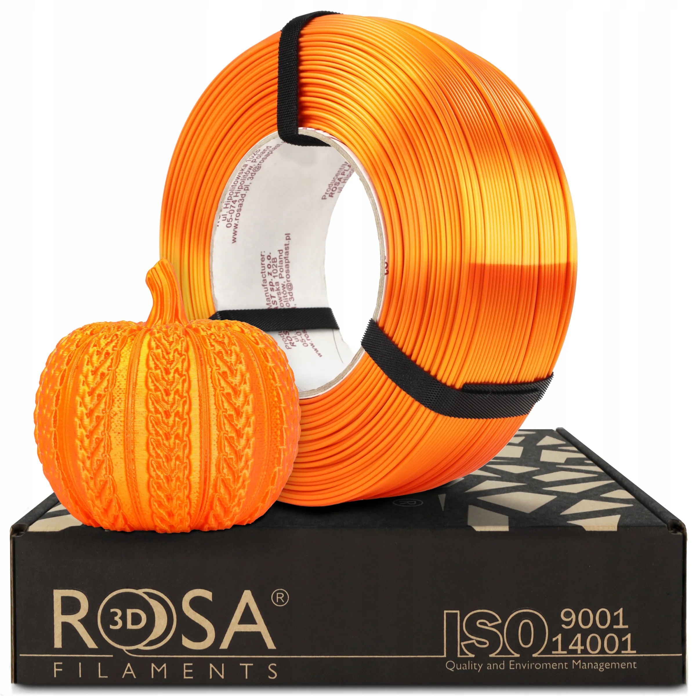 Filament ROSA 3D PLA Pomarańczowy Jedwabny (ORANGE SILK)