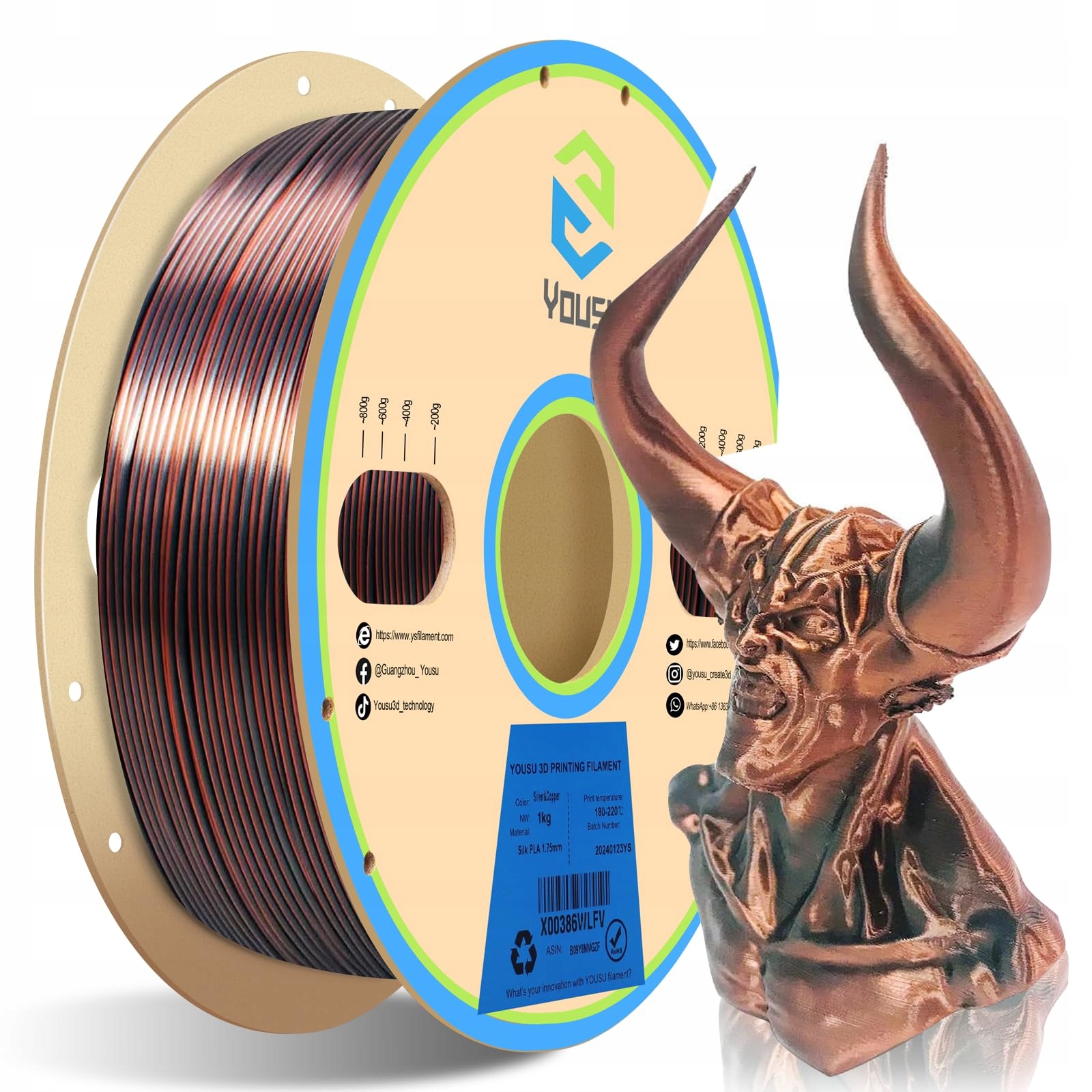 Filament null PLA  Dwukolorowy (DUAL)