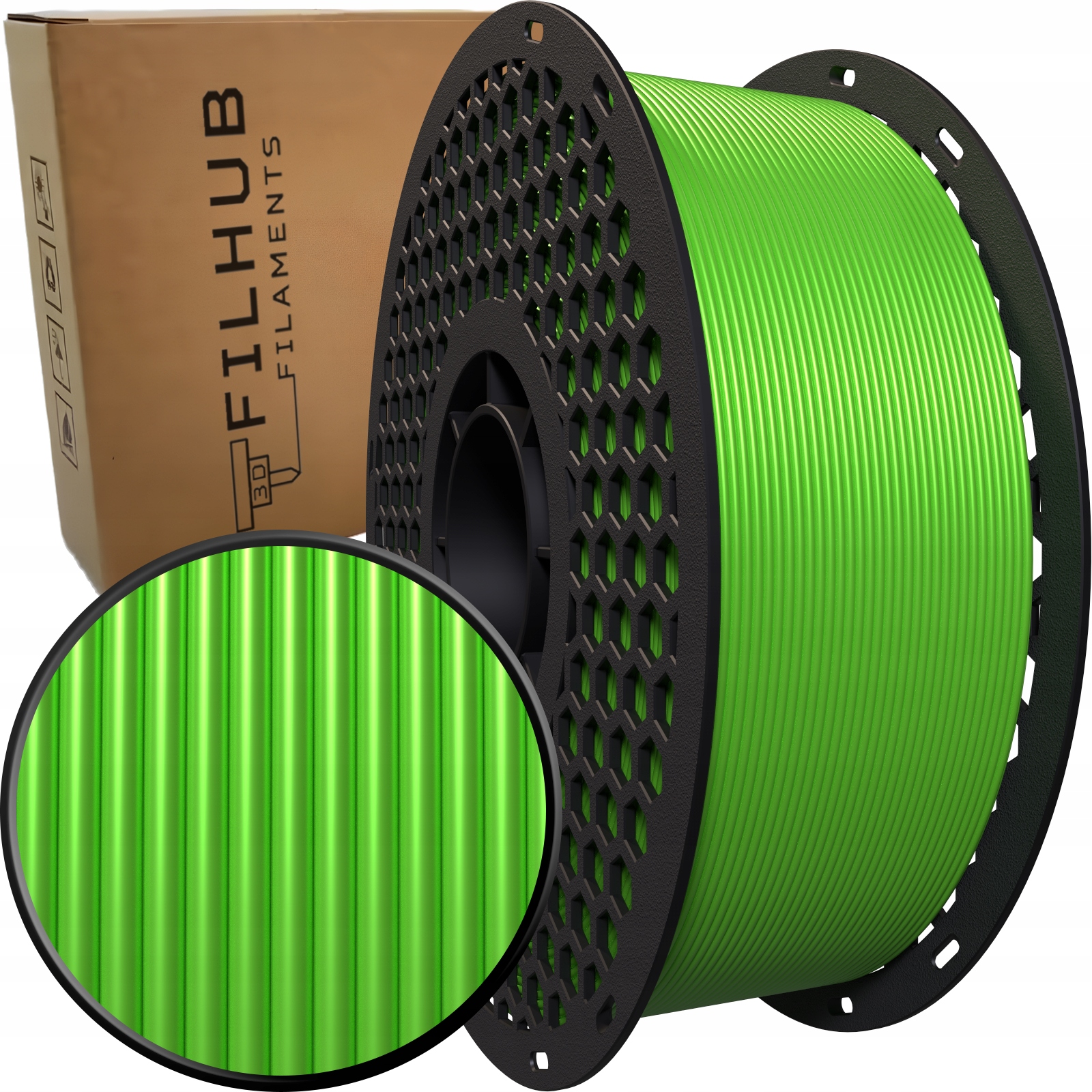 Filament FilHub PLA Zielony Jedwabny (GREEN SILK)