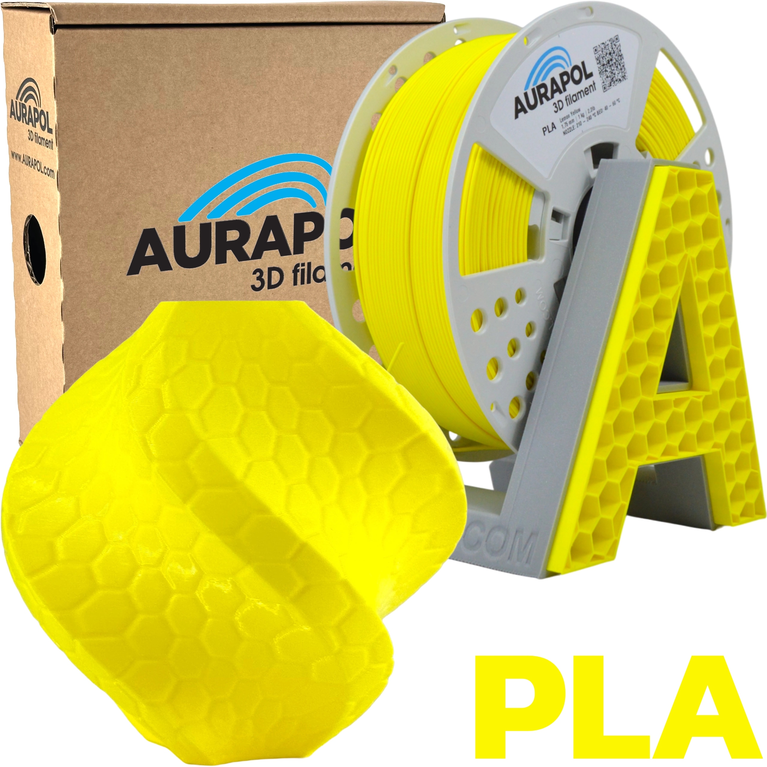 Filament Aurapol PLA Żółty (YELLOW)