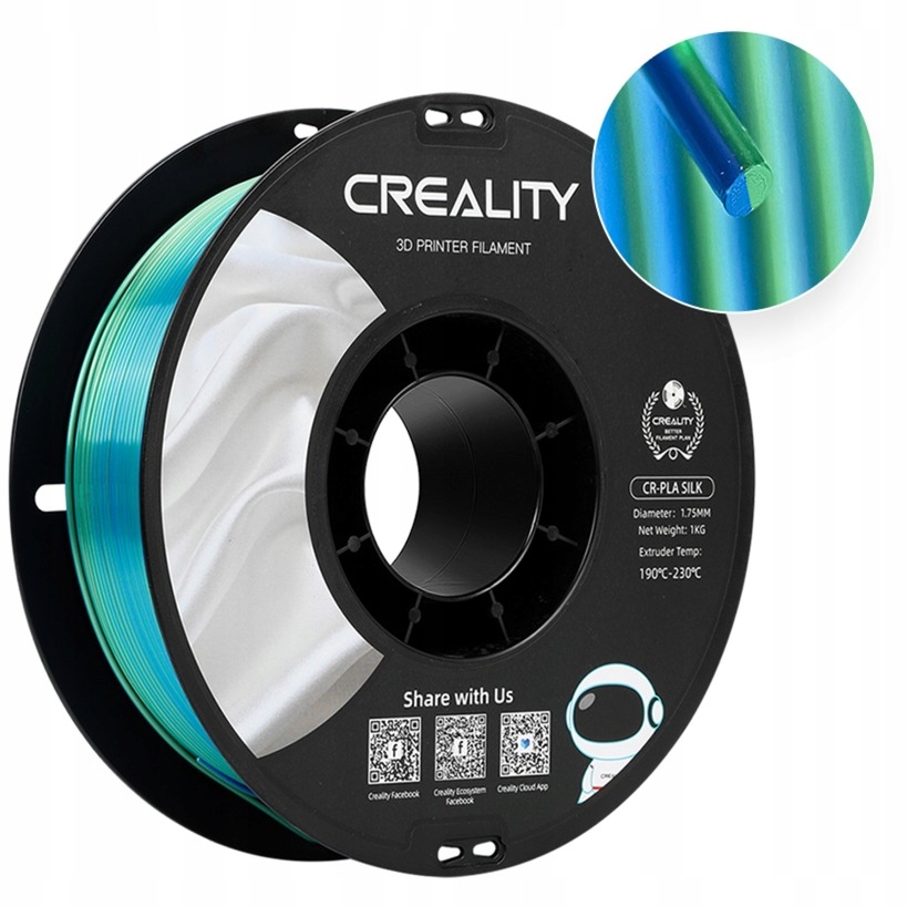 Filament Creality PLA  Tęczowy Jedwabny (RAINBOW SILK)