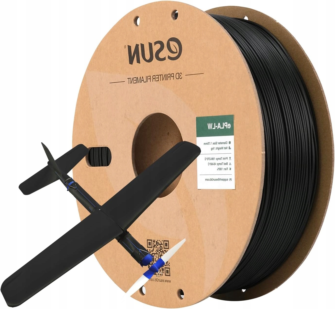 Filament eSUN PLA-LW Czarny (BLACK)