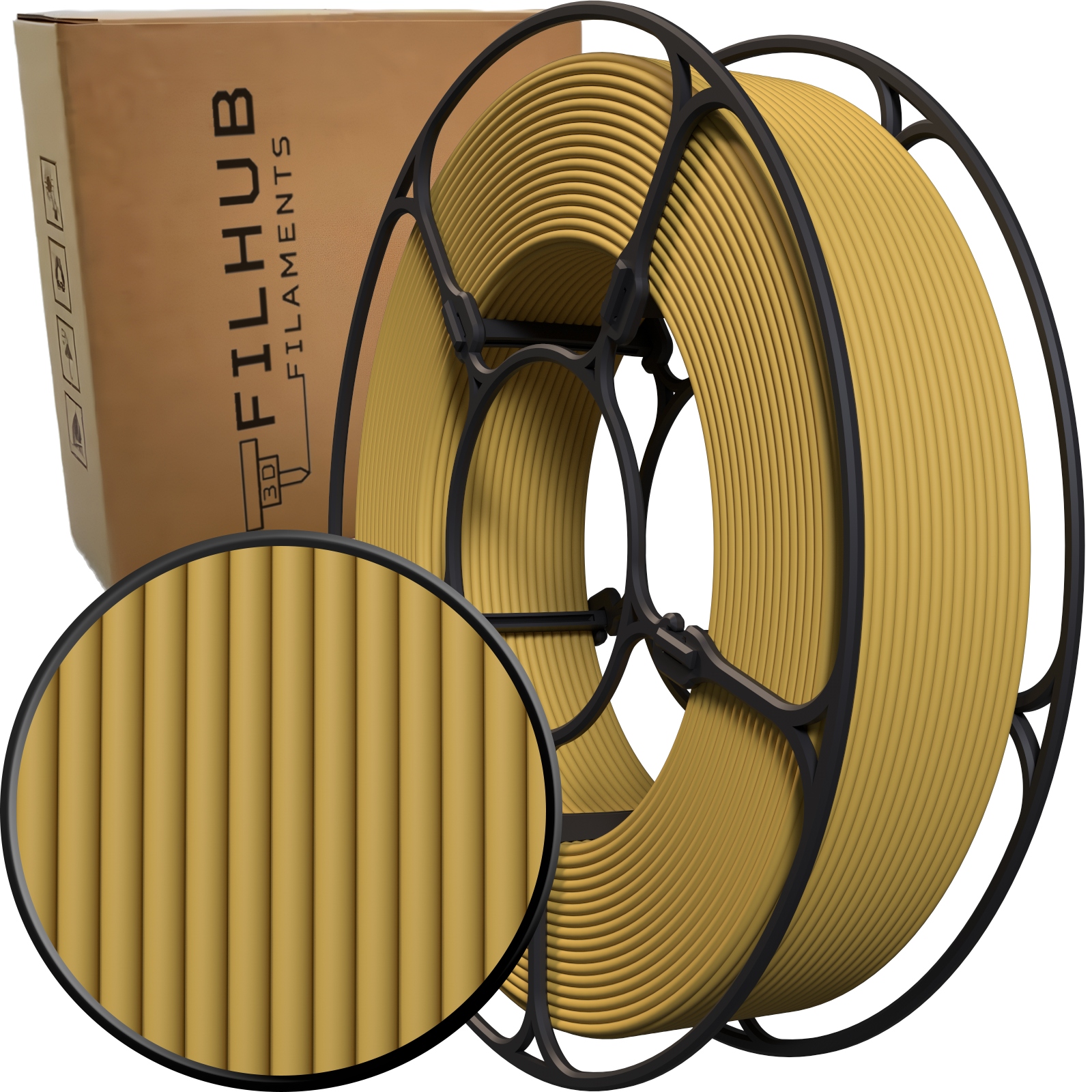 Filament FilHub PETG Żółty Matowy (YELLOW MATTE)