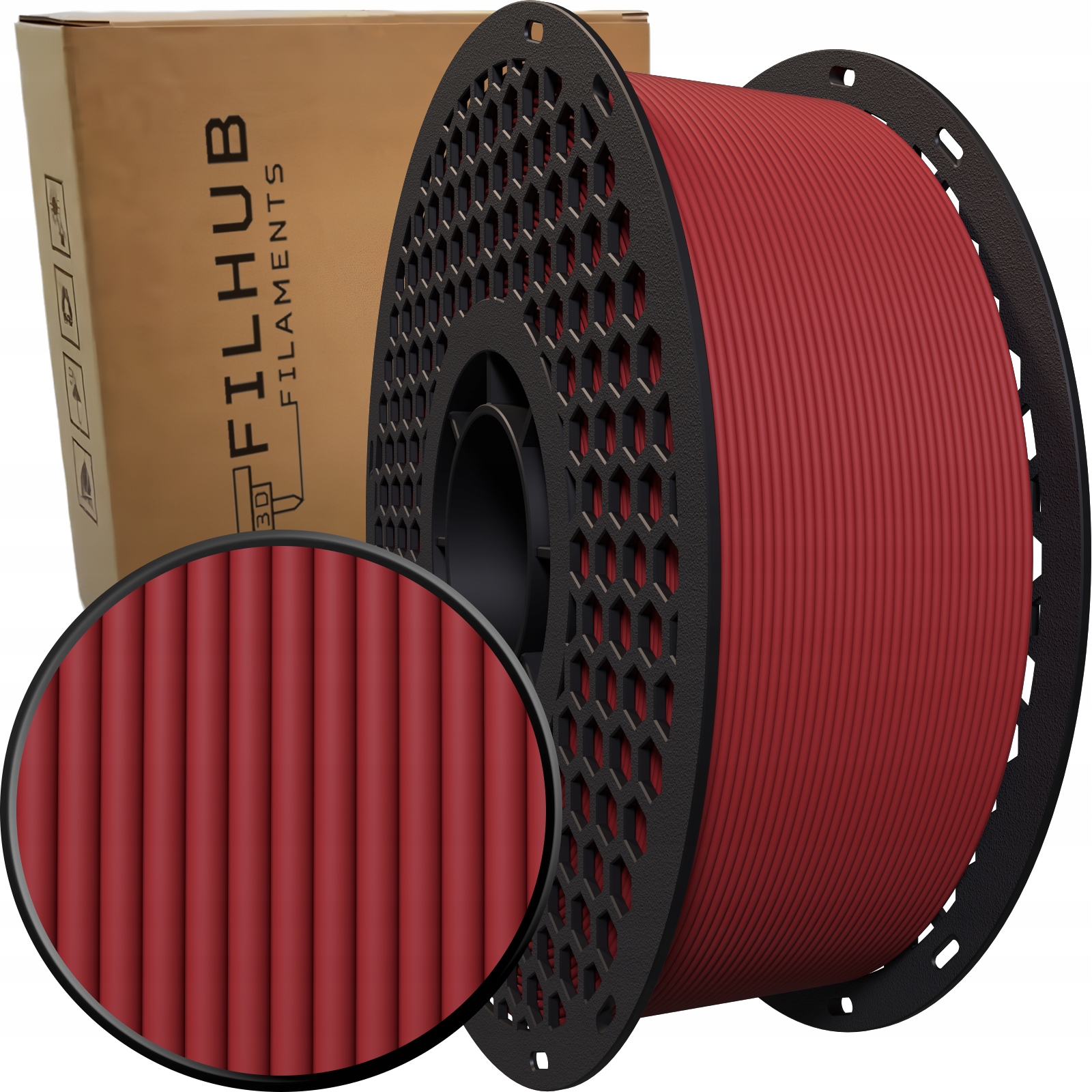Filament FilHub PETG Czerwony Matowy (RED MATTE)
