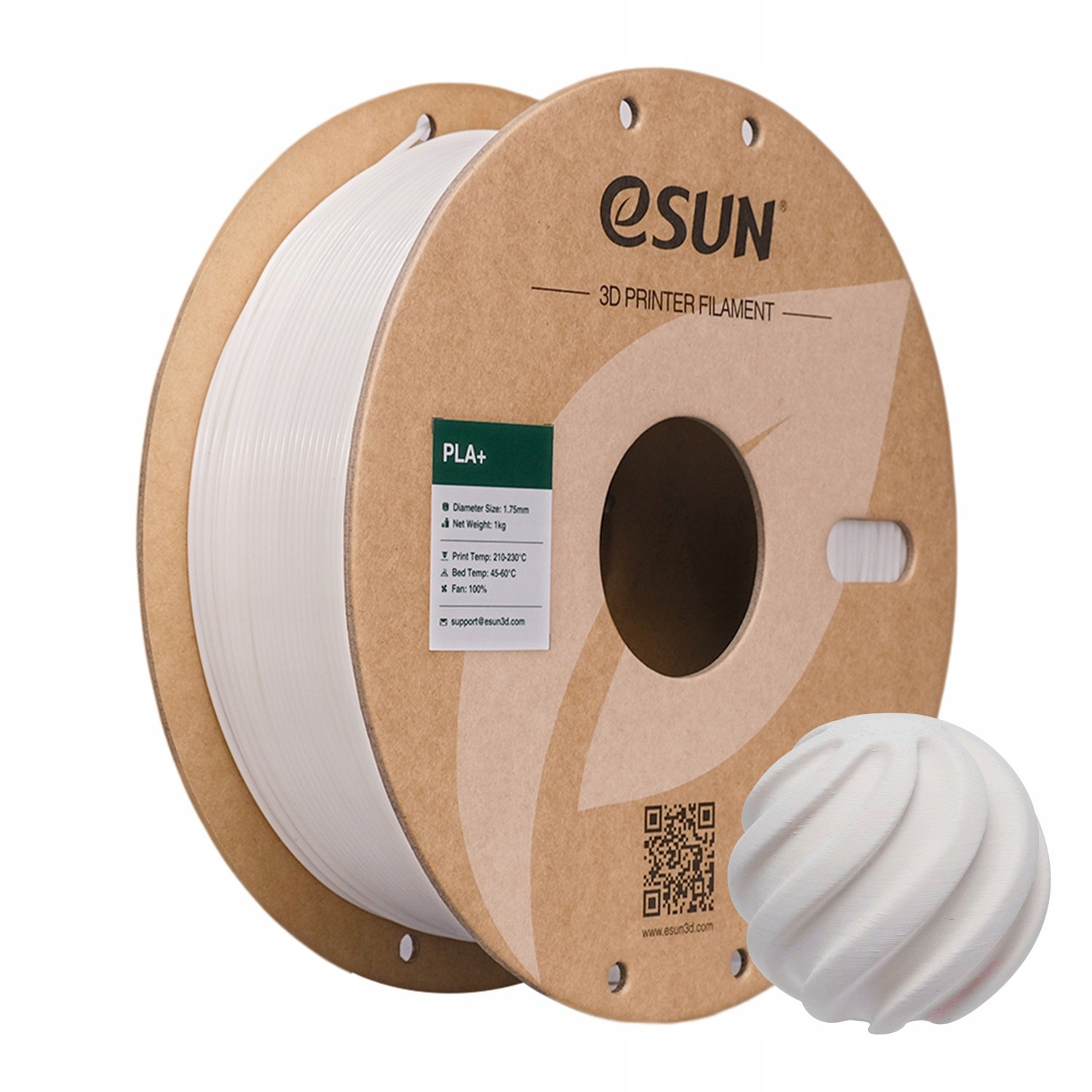 Filament eSUN PLA Plus Biały (WHITE)
