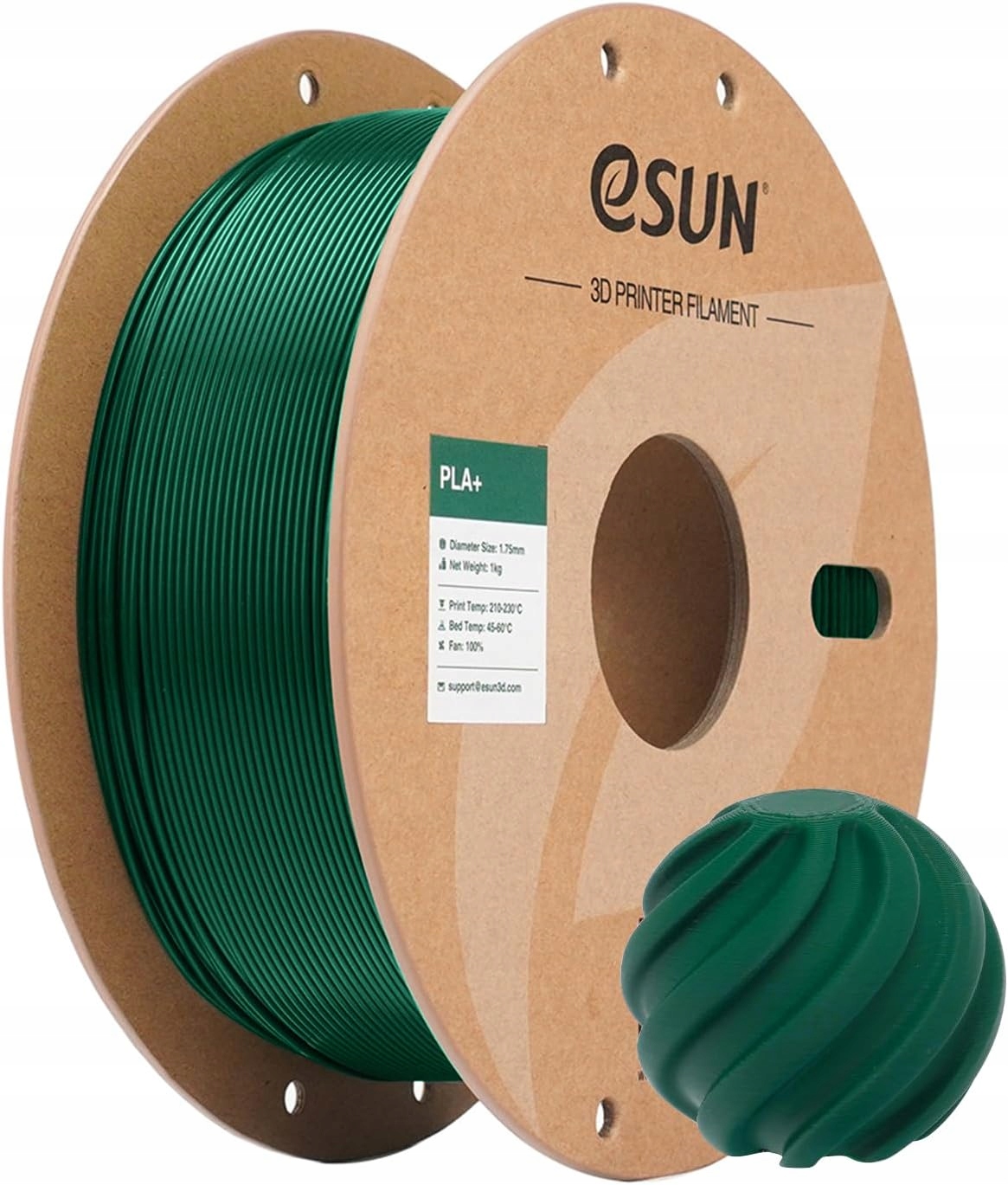 Filament null PLA Plus Zielony (GREEN)