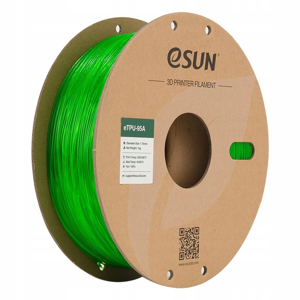 Filament null TPU Zielony Przezroczysty (GREEN TRANSPARENT)