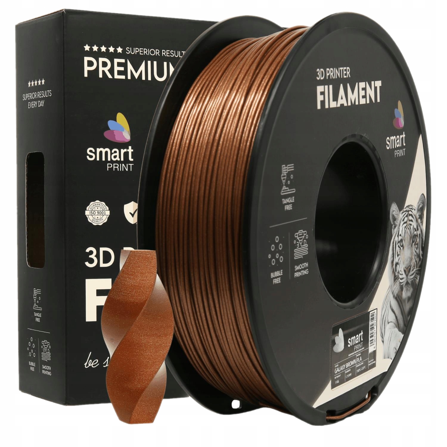 Filament Smart Print PLA Brązowy Brokatowy/Mieniący (BROWN GLITTER)