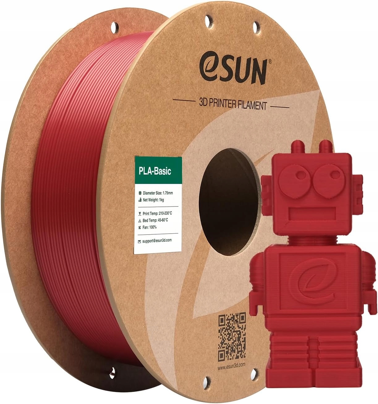 Filament eSUN PLA Plus Czerwony (RED)