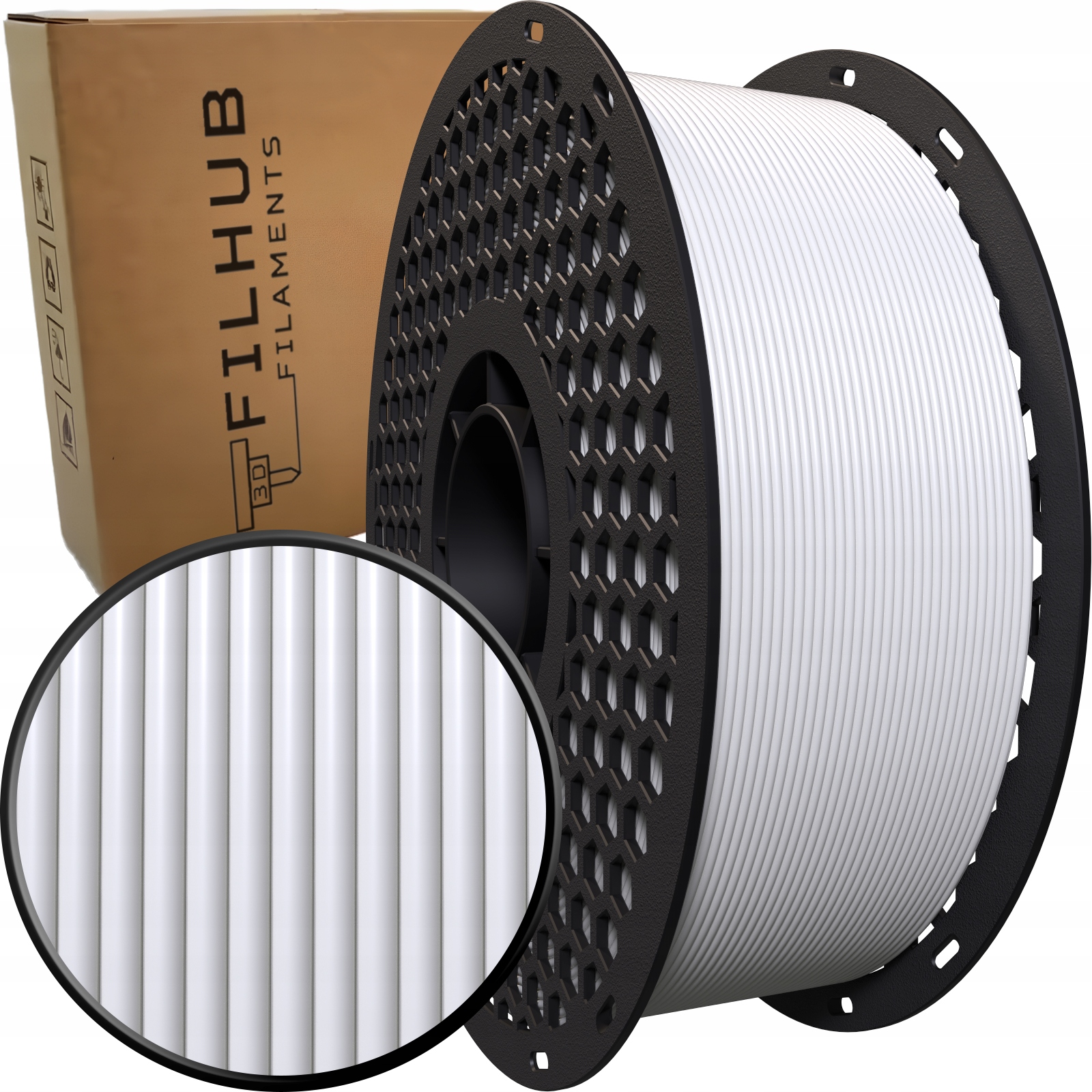 Filament FilHub PETG Biały (WHITE)