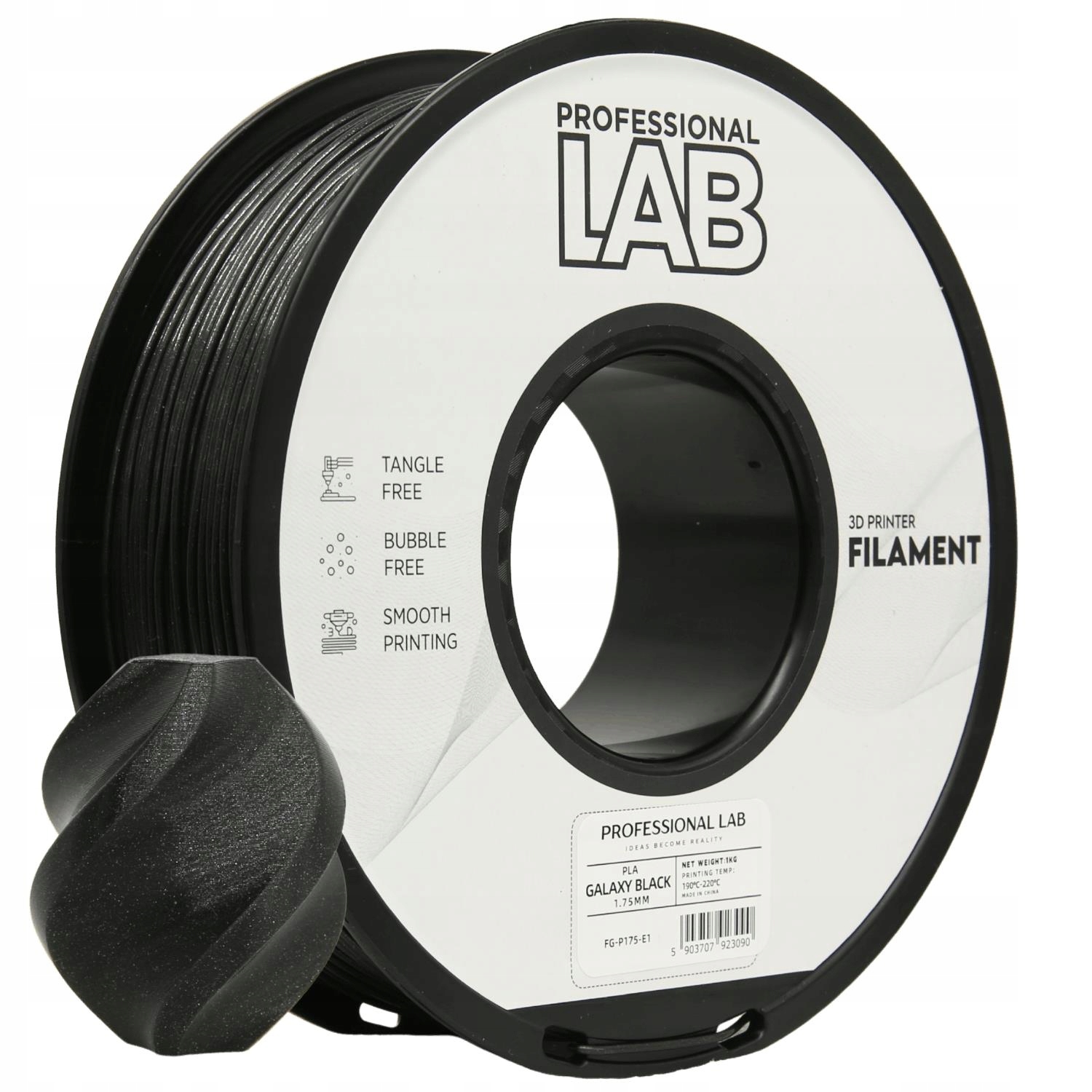 Filament Imagine PLA Czarny Brokatowy/Mieniący (BLACK GLITTER)