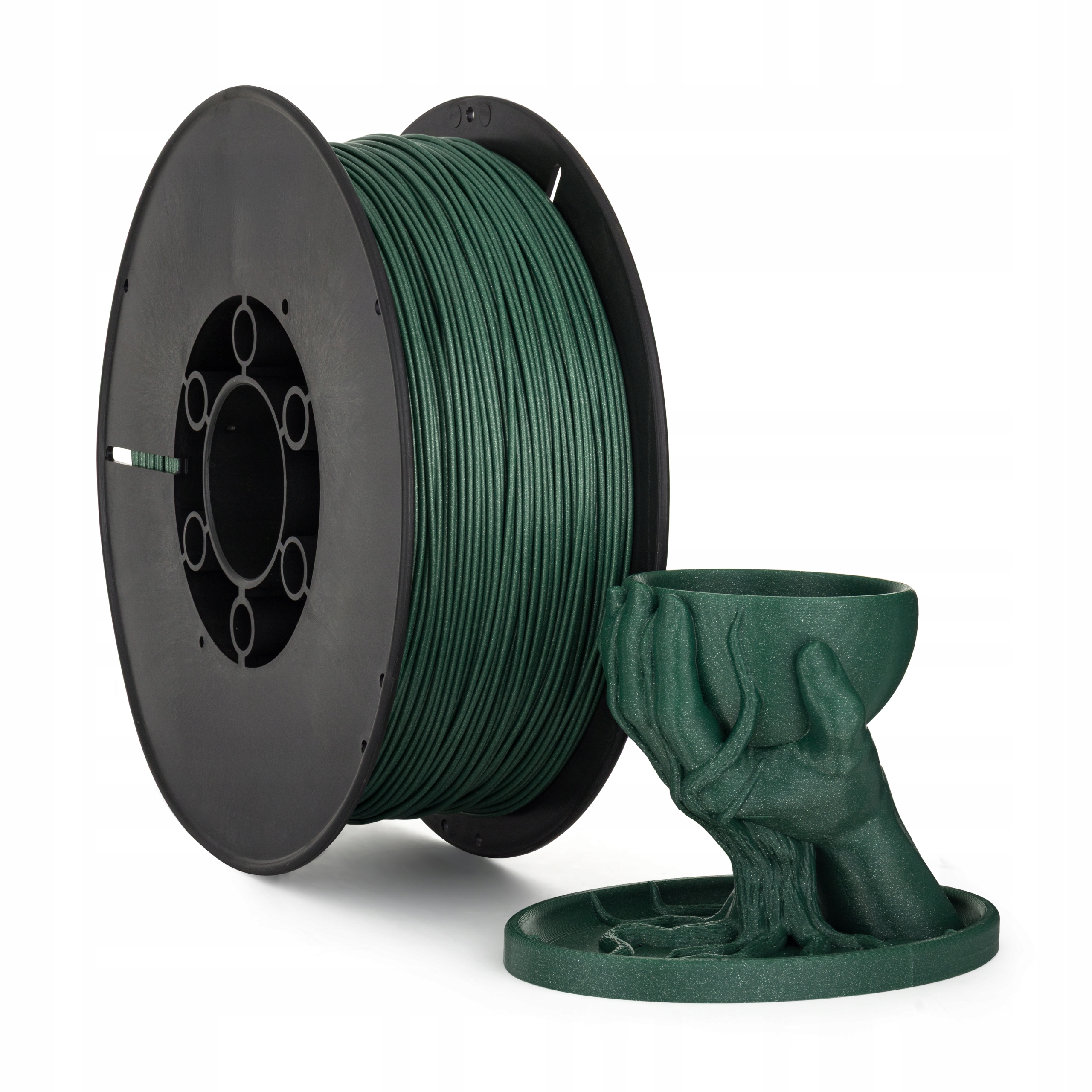 Filament Plastspaw PLA-CF Zielony Brokatowy/Mieniący (GREEN GLITTER)