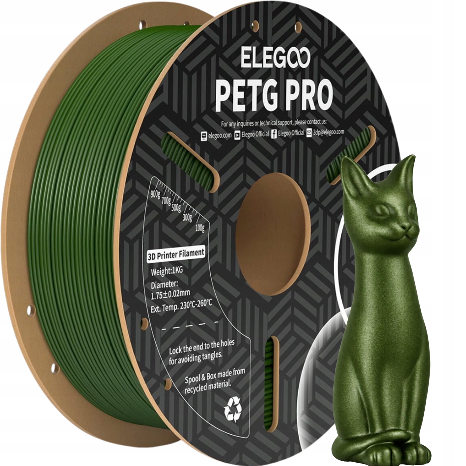 Filament Elegoo PETG Zielony (GREEN)
