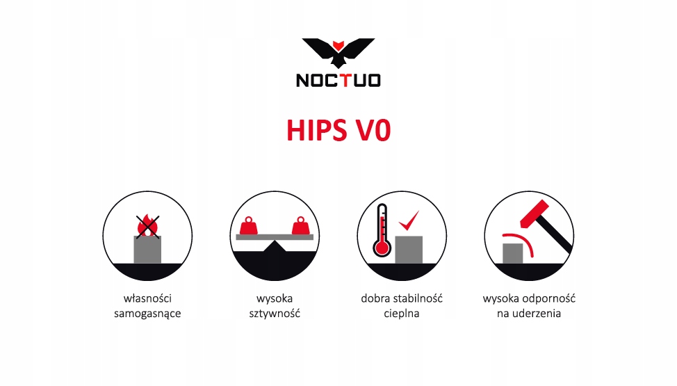 Filament Noctuo HIPS Czarny (BLACK)