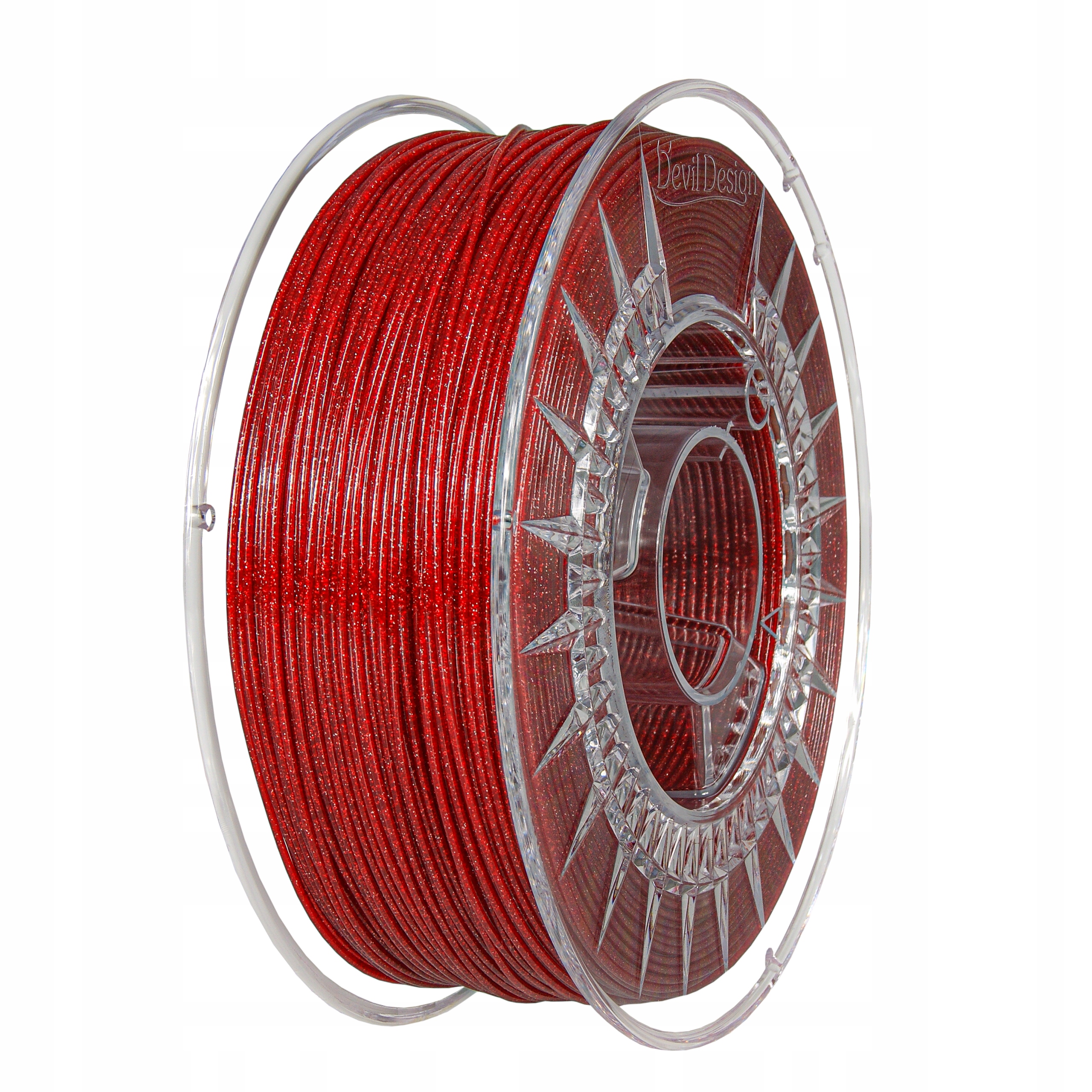 Filament DEVIL DESIGN PETG Czerwony Brokatowy/Mieniący (RED GLITTER)