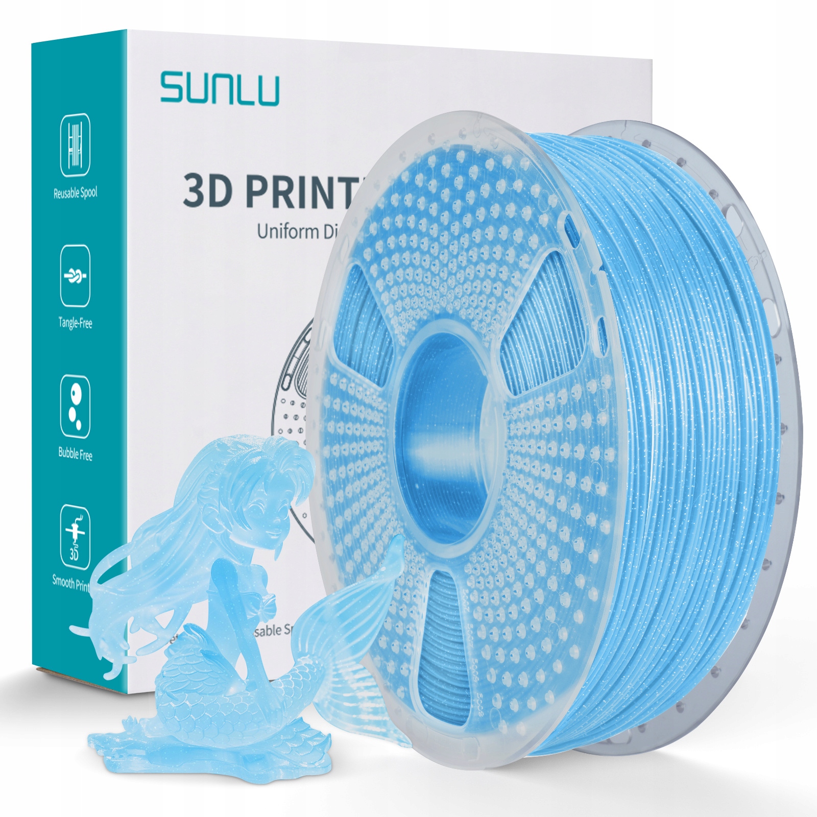 Filament SUNLU PLA Niebieski (BLUE)