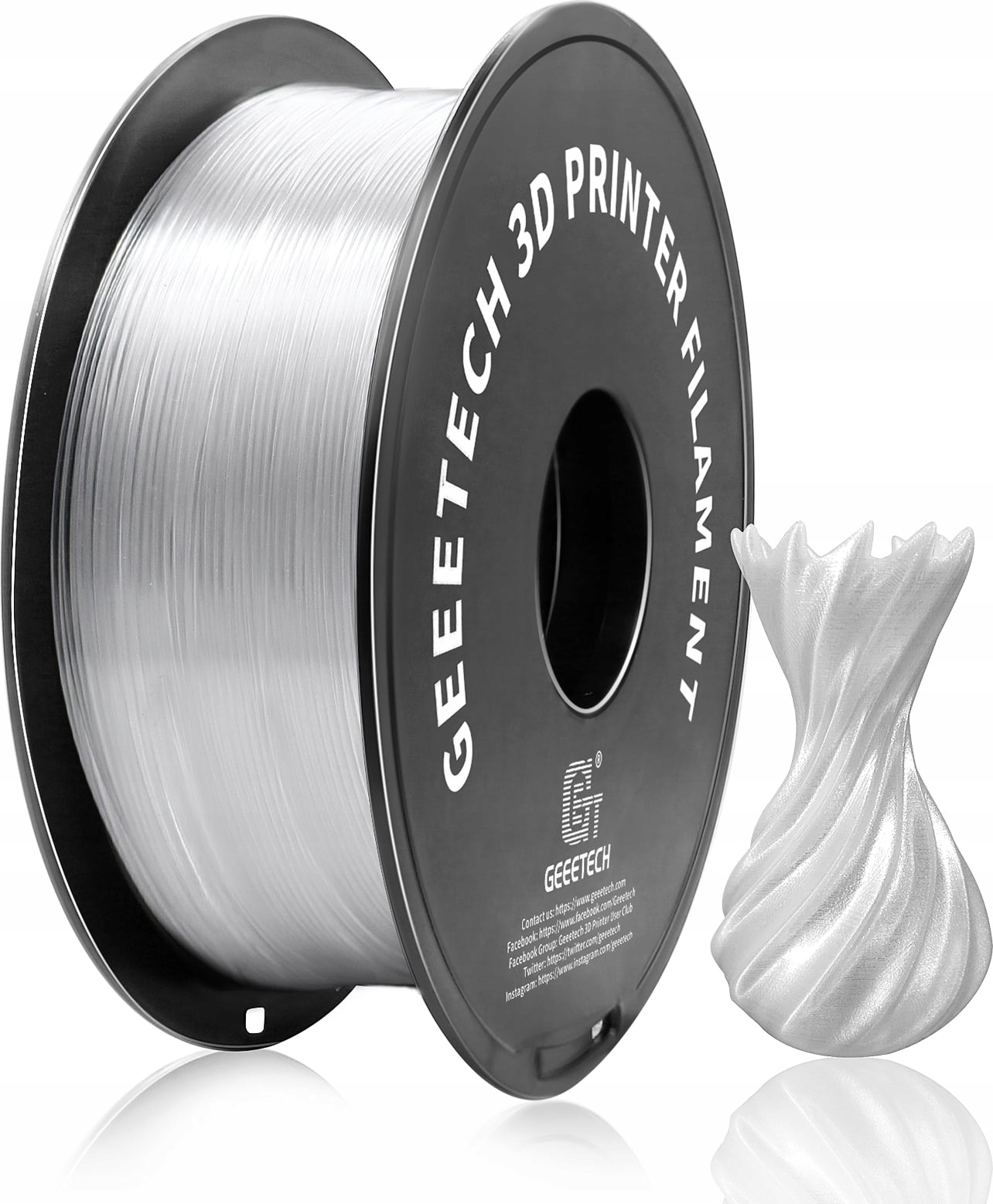 Filament GEEETECH PETG Naturalny Przezroczysty (NATURAL TRANSPARENT)
