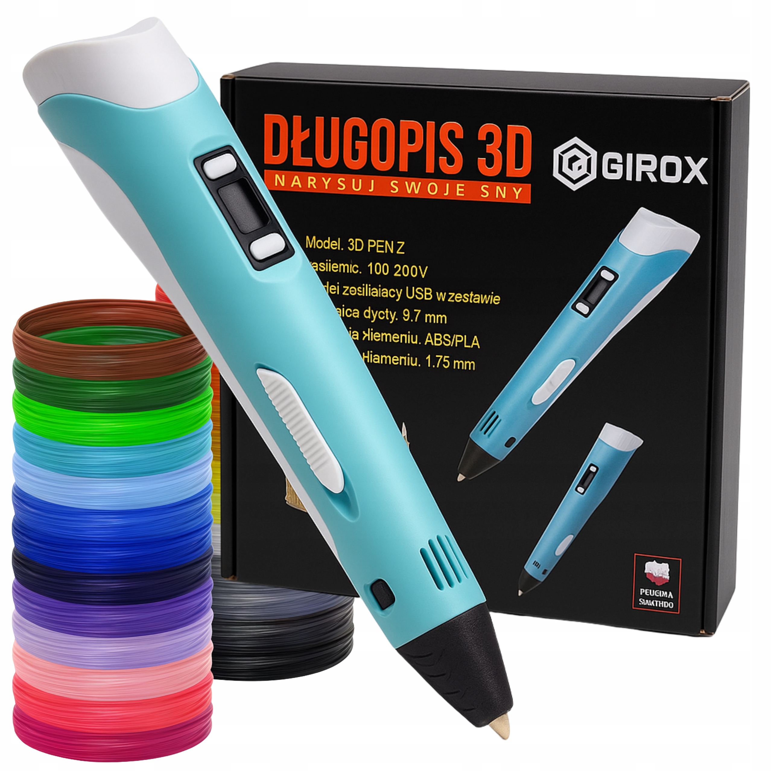 Filament null PLA  Tęczowy (RAINBOW)