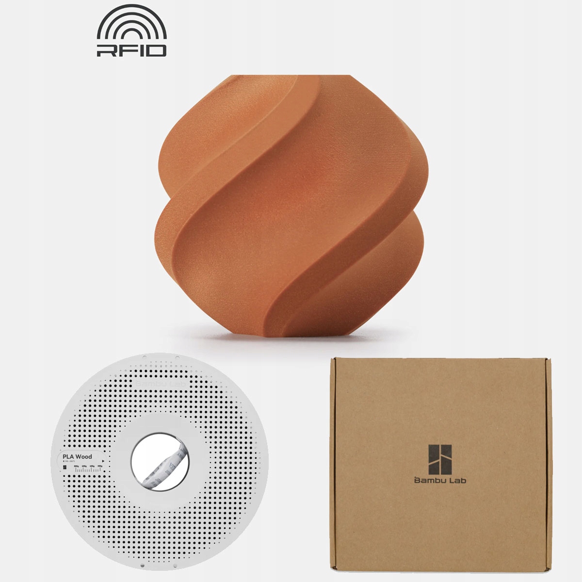 Filament Bambu Lab PLA Brązowy Drewniany (BROWN WOOD)