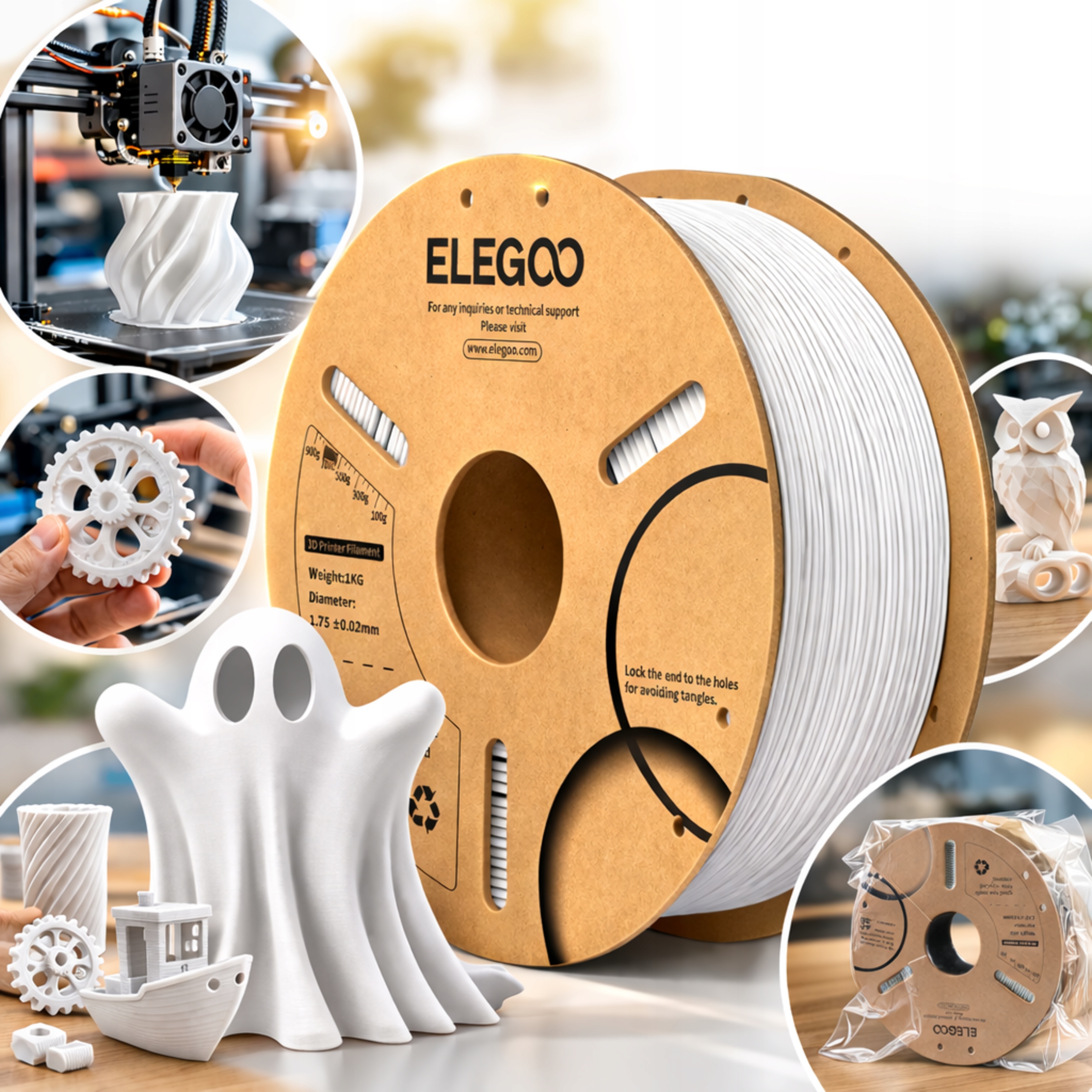 Filament FDM PLA Biały (WHITE)