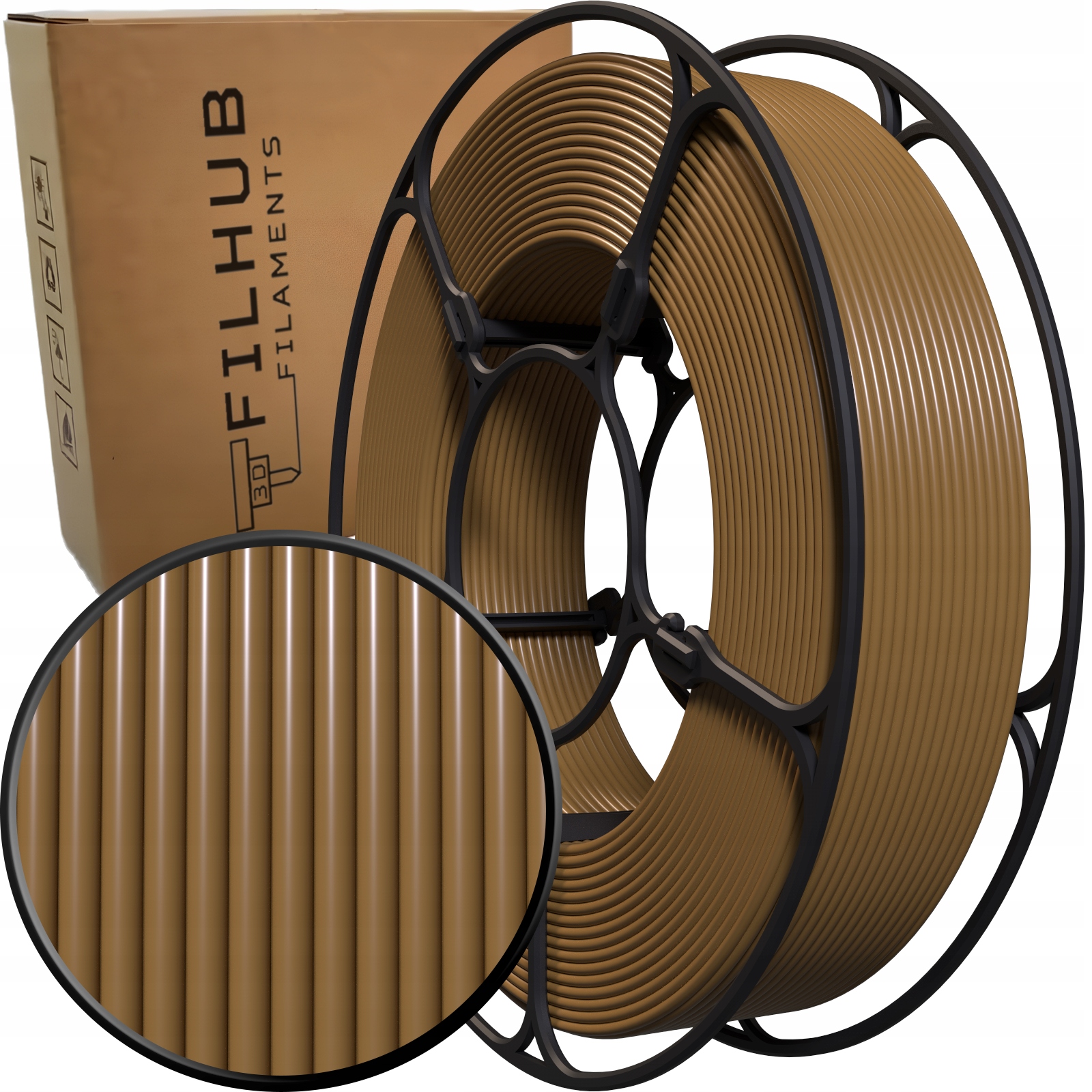 Filament FilHub PETG Brązowy (BROWN)