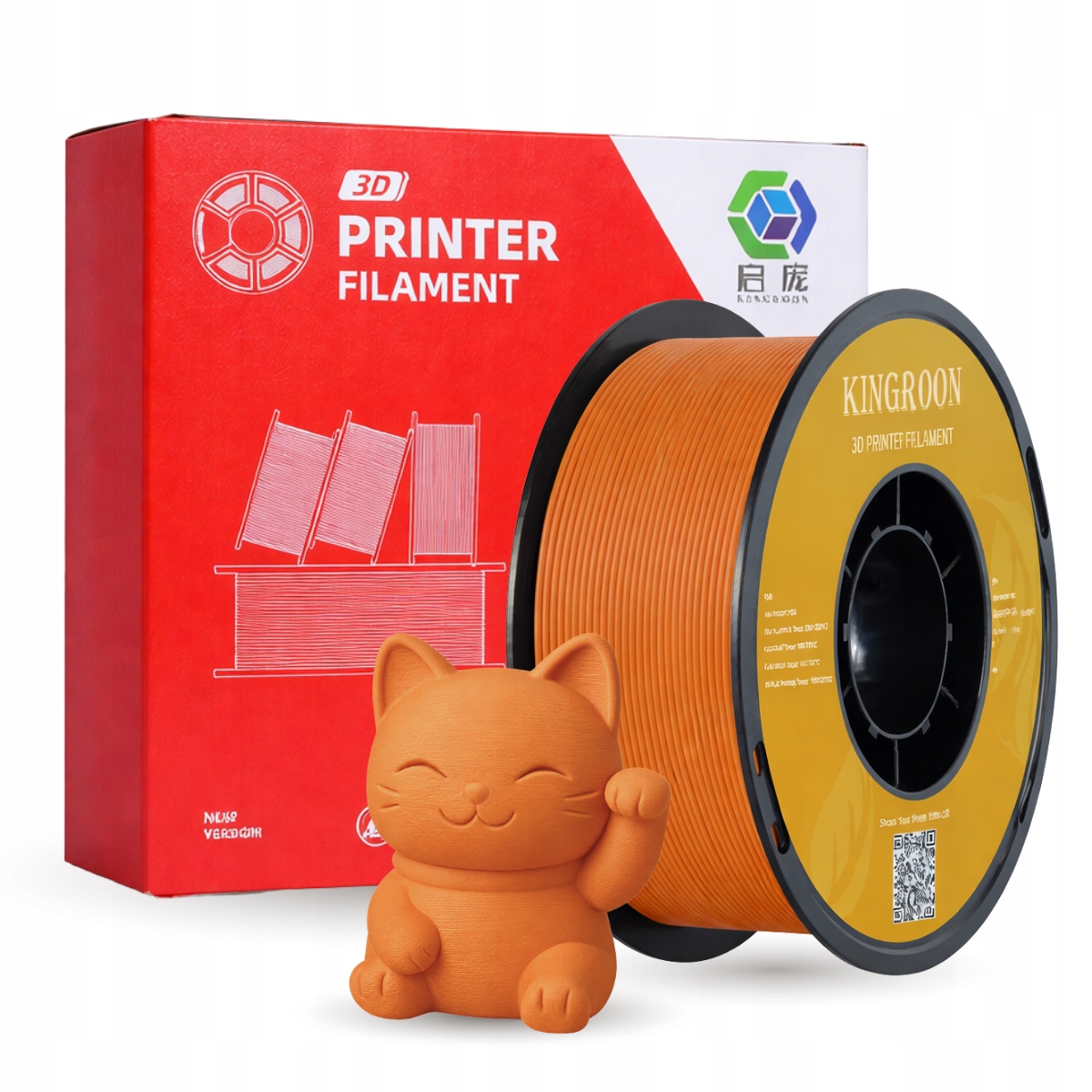 Filament Kingroon PLA Pomarańczowy Matowy (ORANGE MATTE)