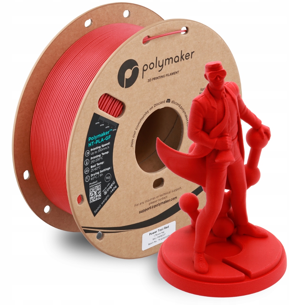 Filament Polymaker PLA Czerwony (RED)