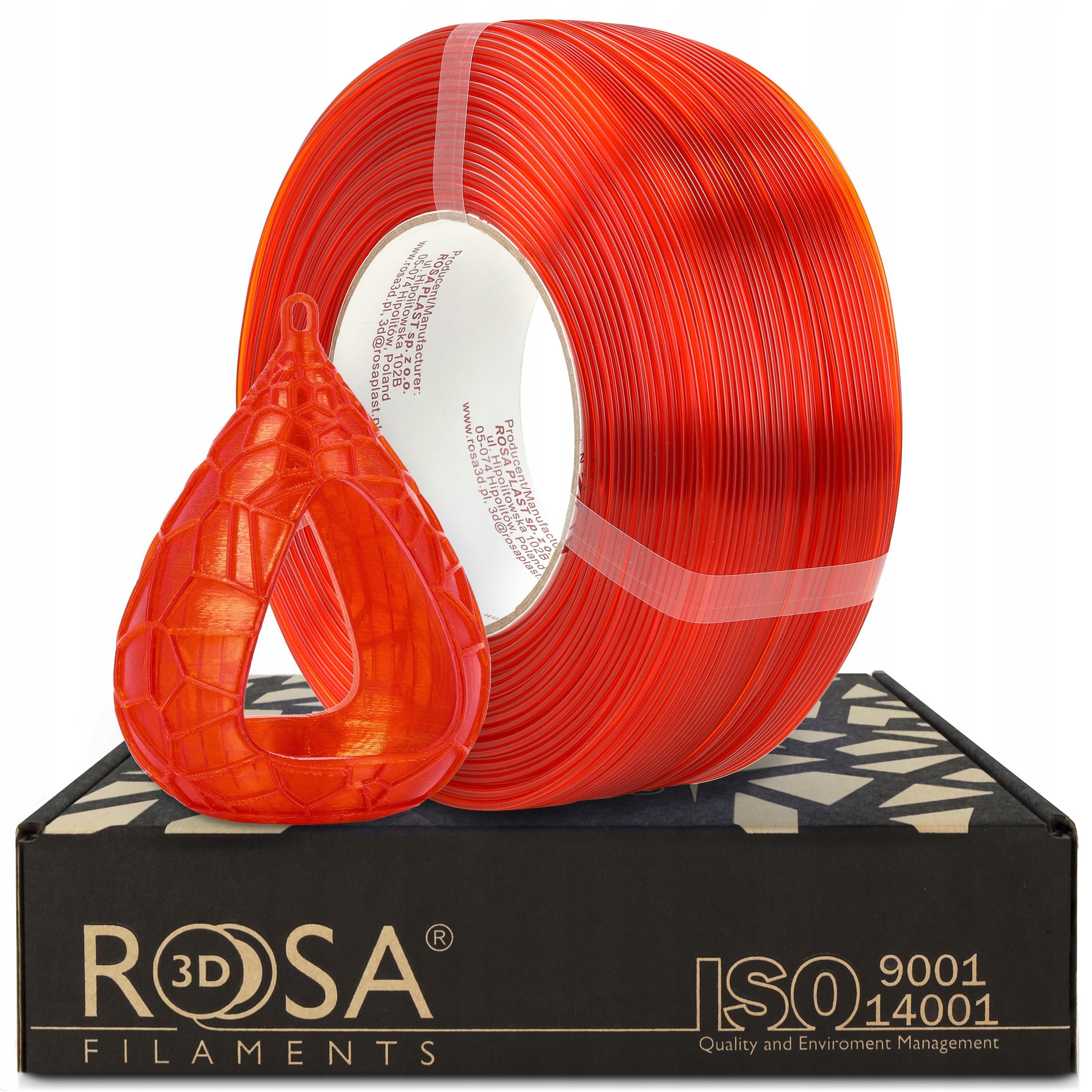 Filament ROSA 3D PETG High-Speed Pomarańczowy Przezroczysty (ORANGE TRANSPARENT)