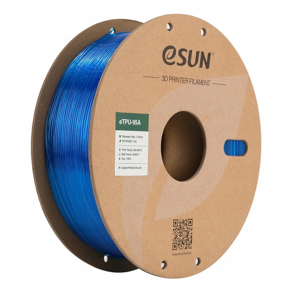 Filament eSUN TPU Niebieski Przezroczysty (BLUE TRANSPARENT)