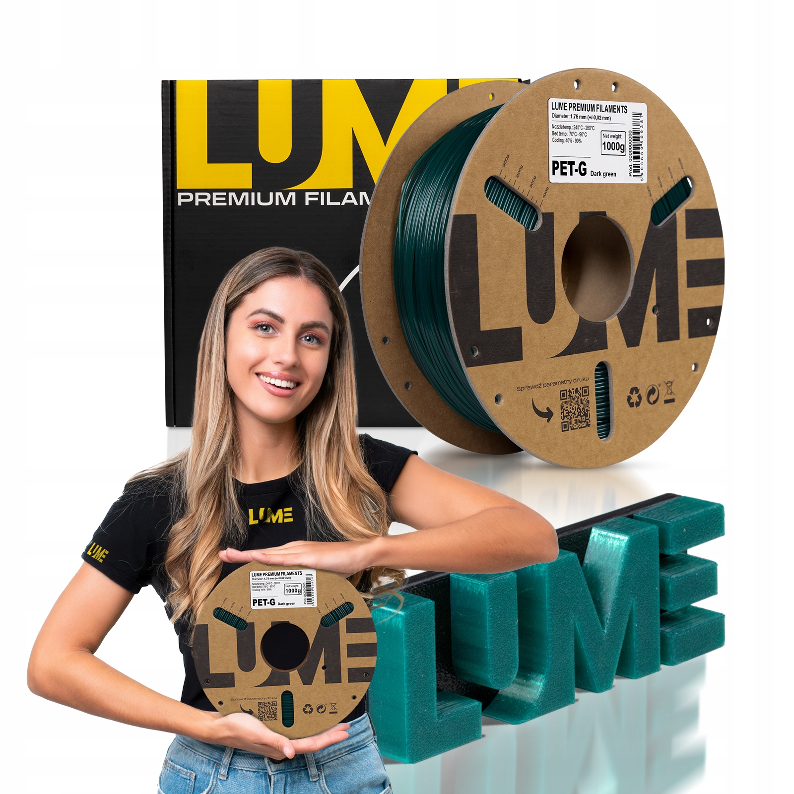 Filament LUME PETG Zielony (GREEN)