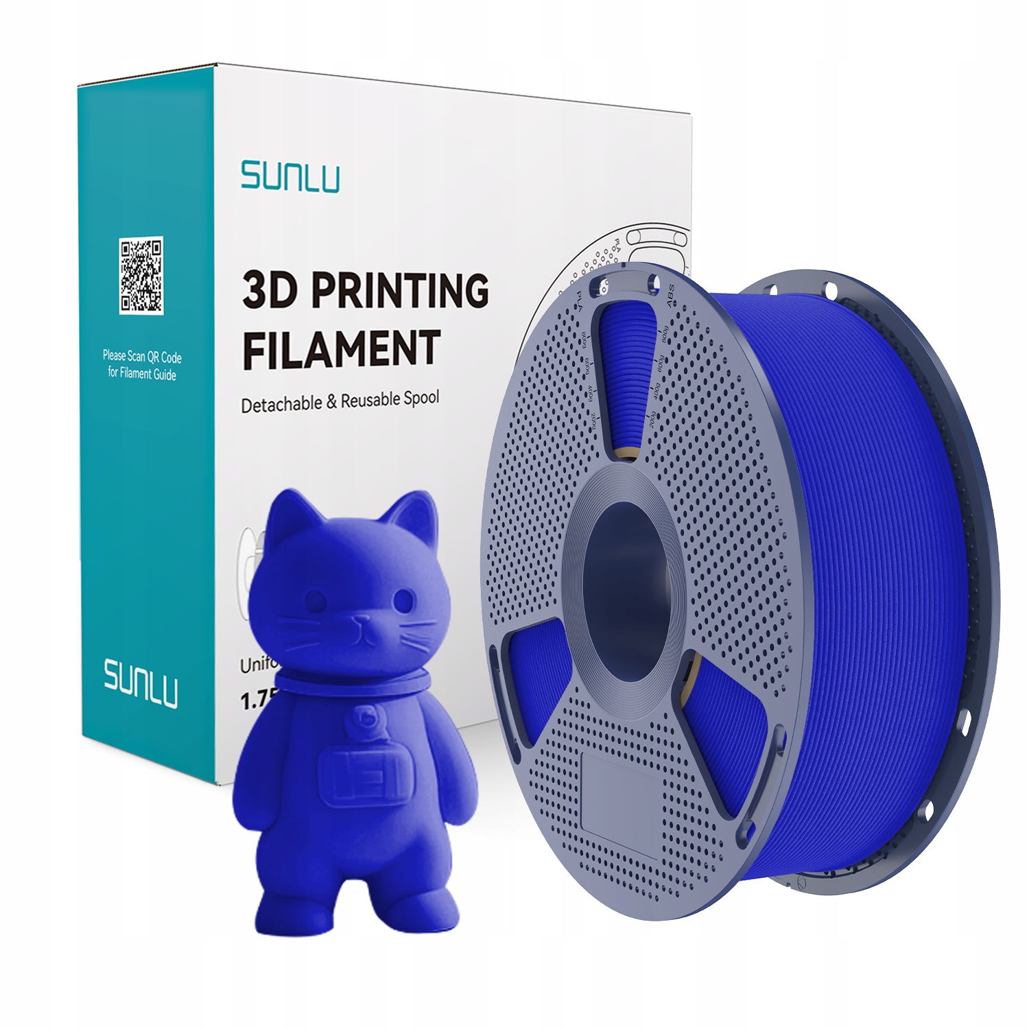Filament SUNLU PLA Niebieski Matowy (BLUE MATTE)
