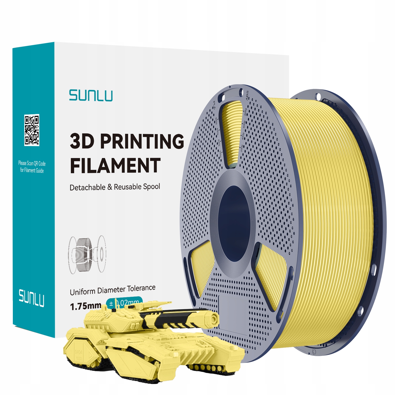 Filament SUNLU PLA Żółty (YELLOW)