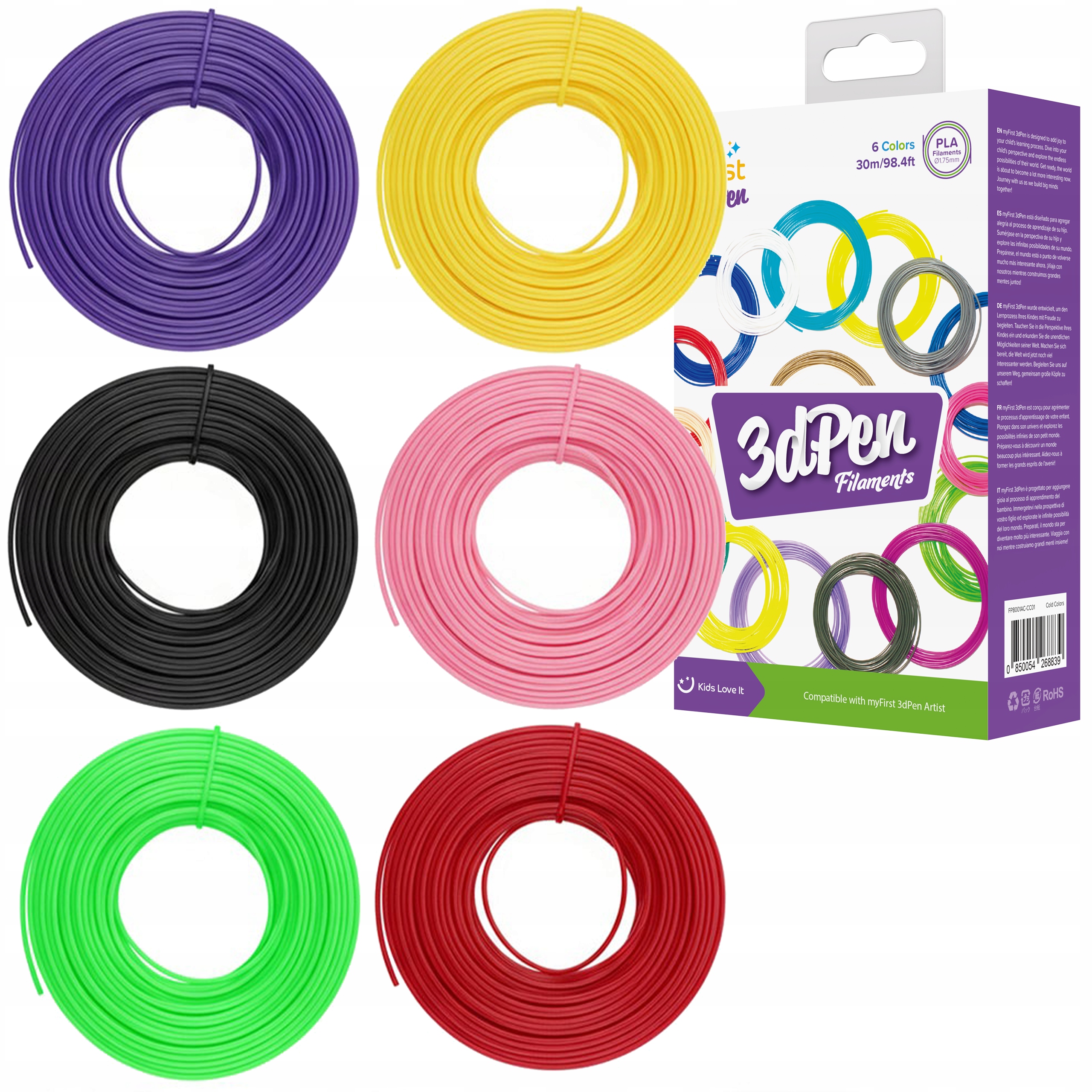 Filament null PLA  Tęczowy (RAINBOW)