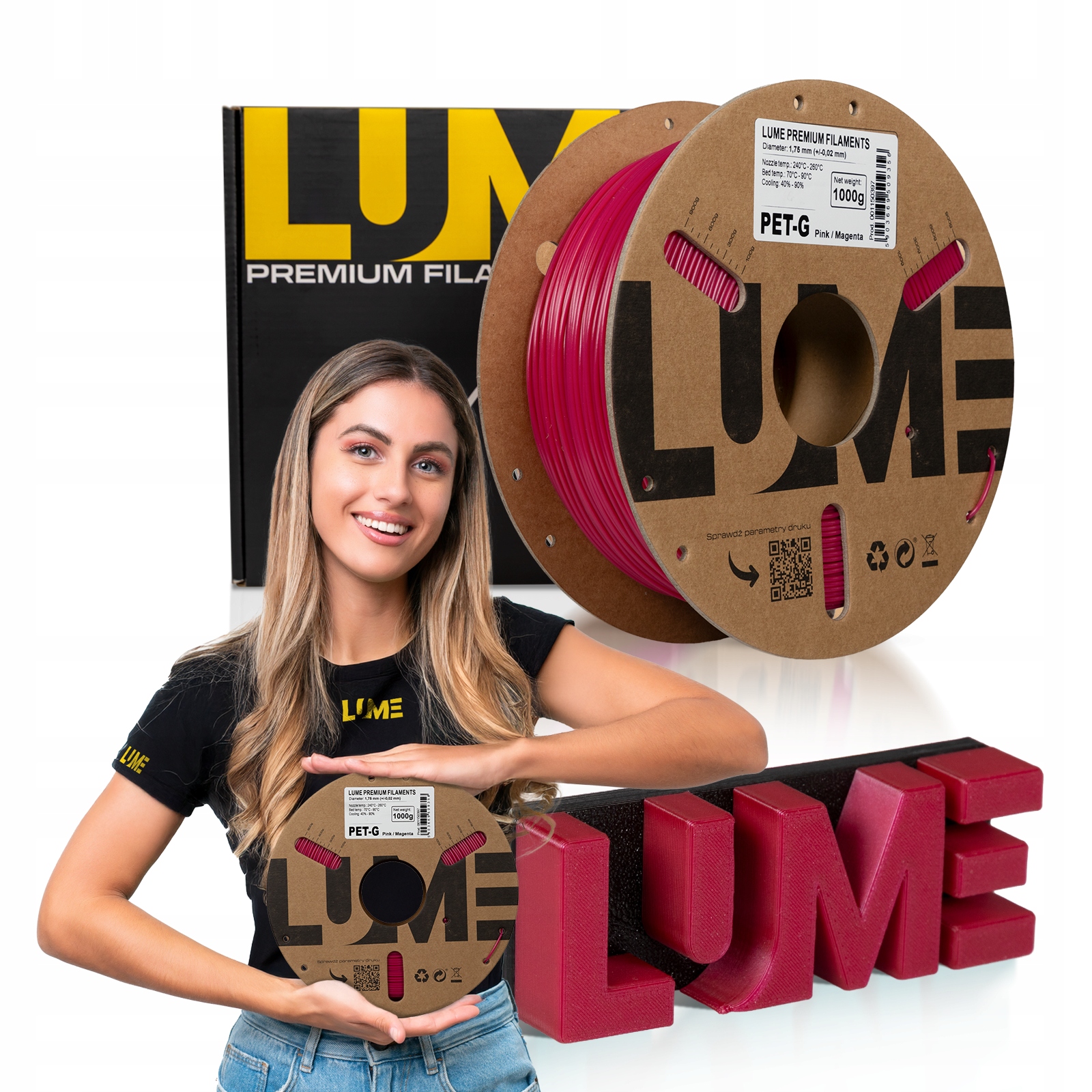 Filament LUME PETG Różowy (PINK)
