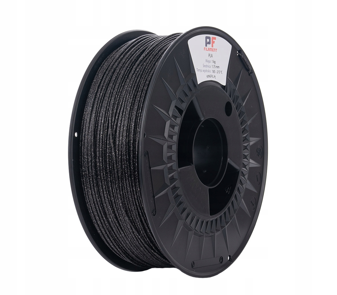 Filament PF PLA Czarny Brokatowy/Mieniący (BLACK GLITTER)