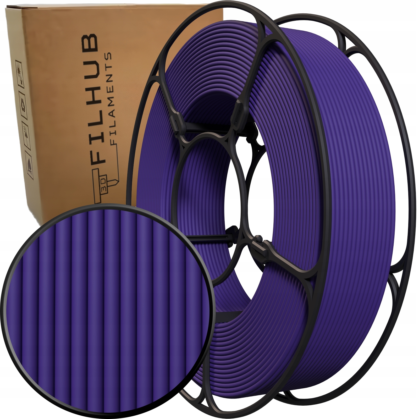Filament FilHub PETG Fioletowy Matowy (PURPLE MATTE)