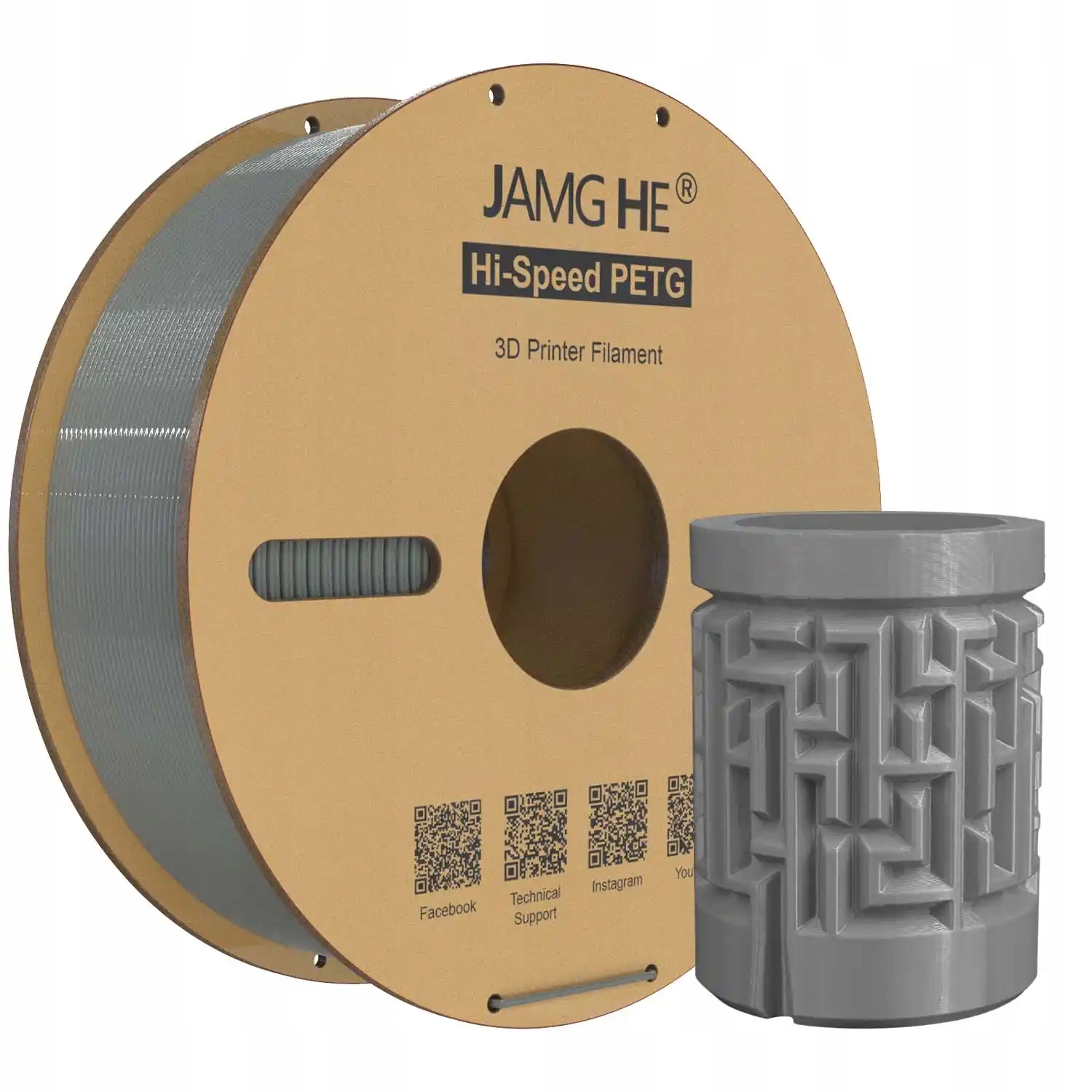 Filament Jamg He PETG Szary (GRAY)