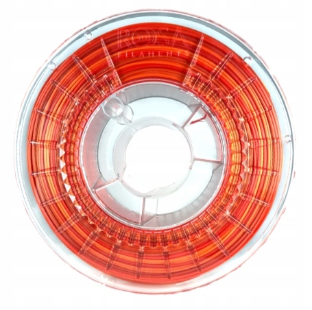 Filament ROSA 3D PLA Czerwony Tęczowy Jedwabny (RED RAINBOW SILK)