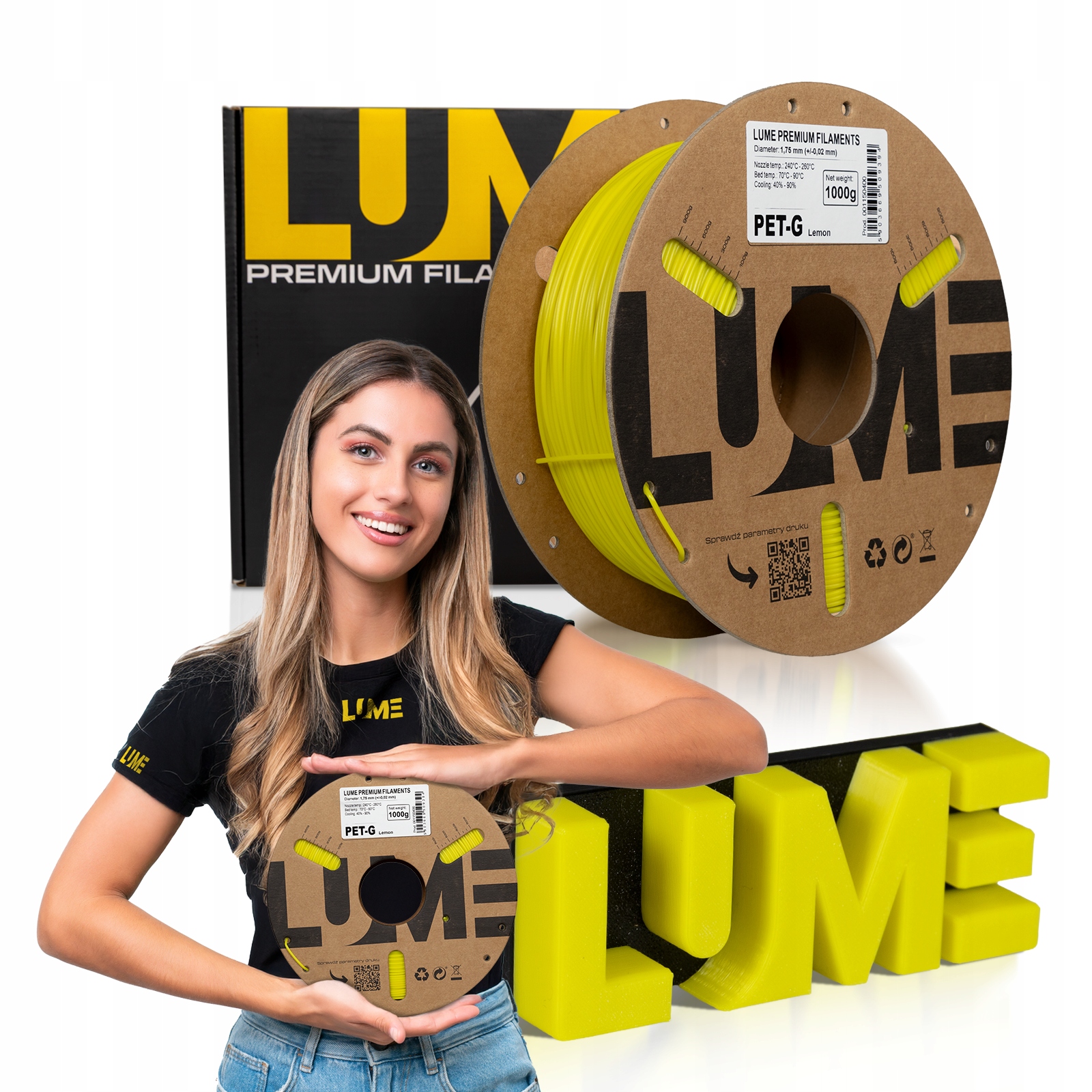 Filament LUME PETG Żółty (YELLOW)